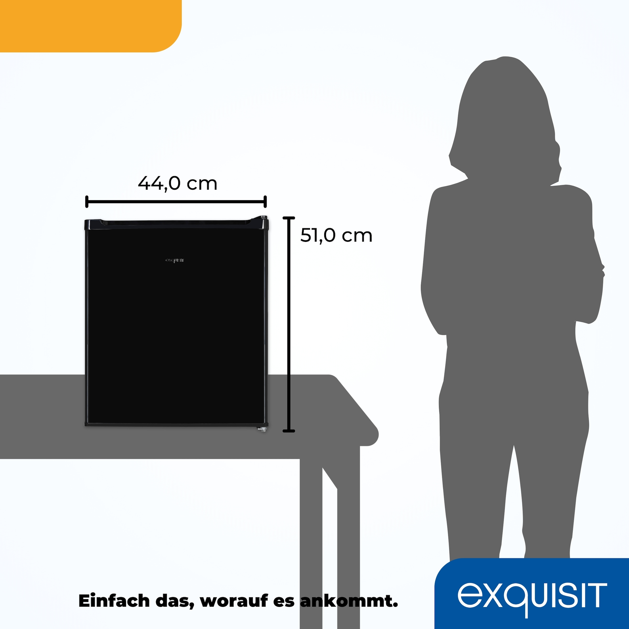 Exquisit Šaldytuvas »KB05-V-040E schwarz«