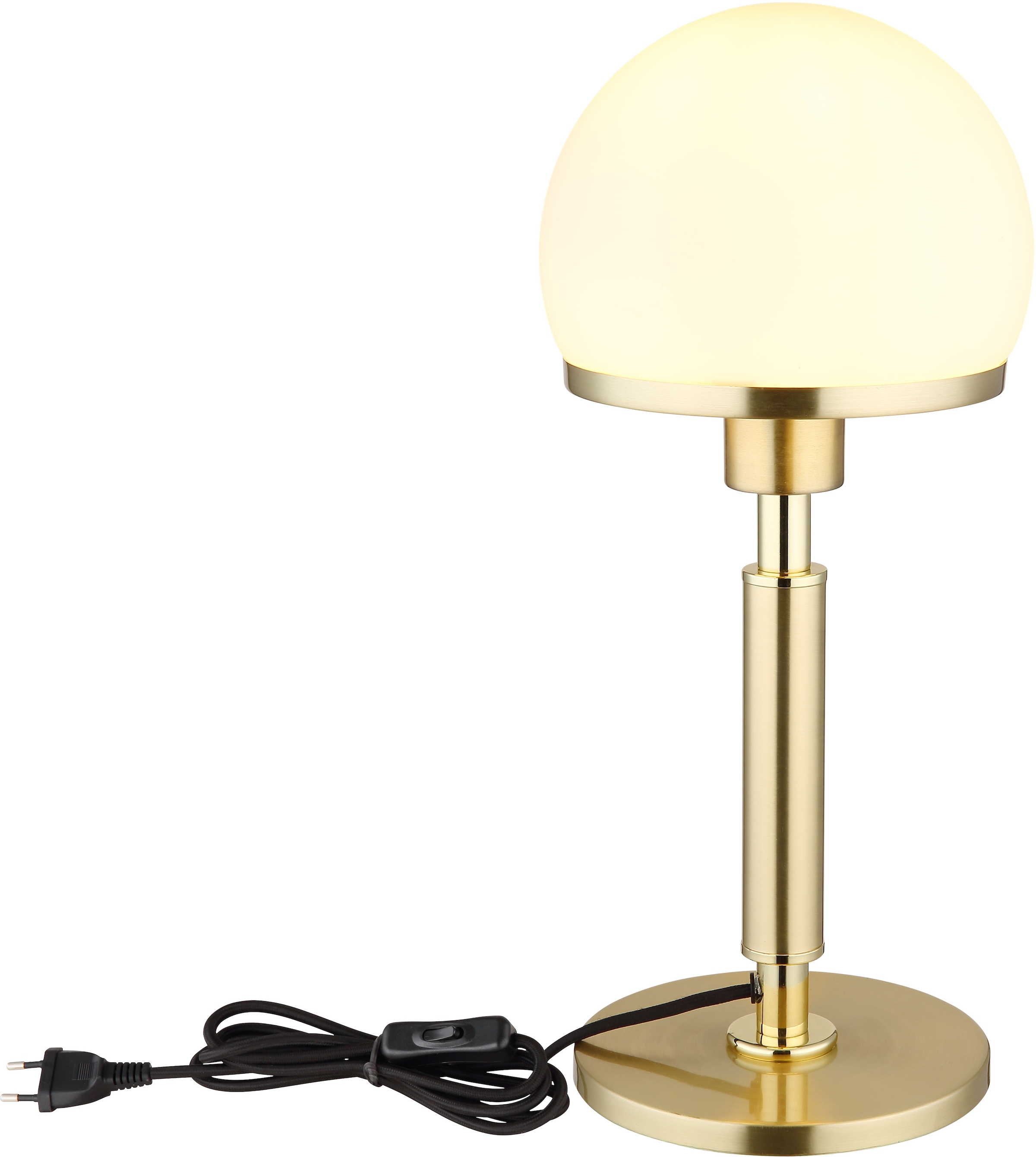 GLOBO LIGHTING Tischleuchte »HAKU«, Leuchtmittel E27 | ohne Leuchtmittel, Tischlampe/Schlafzimmer/Wohnzimmer/Glas opal
