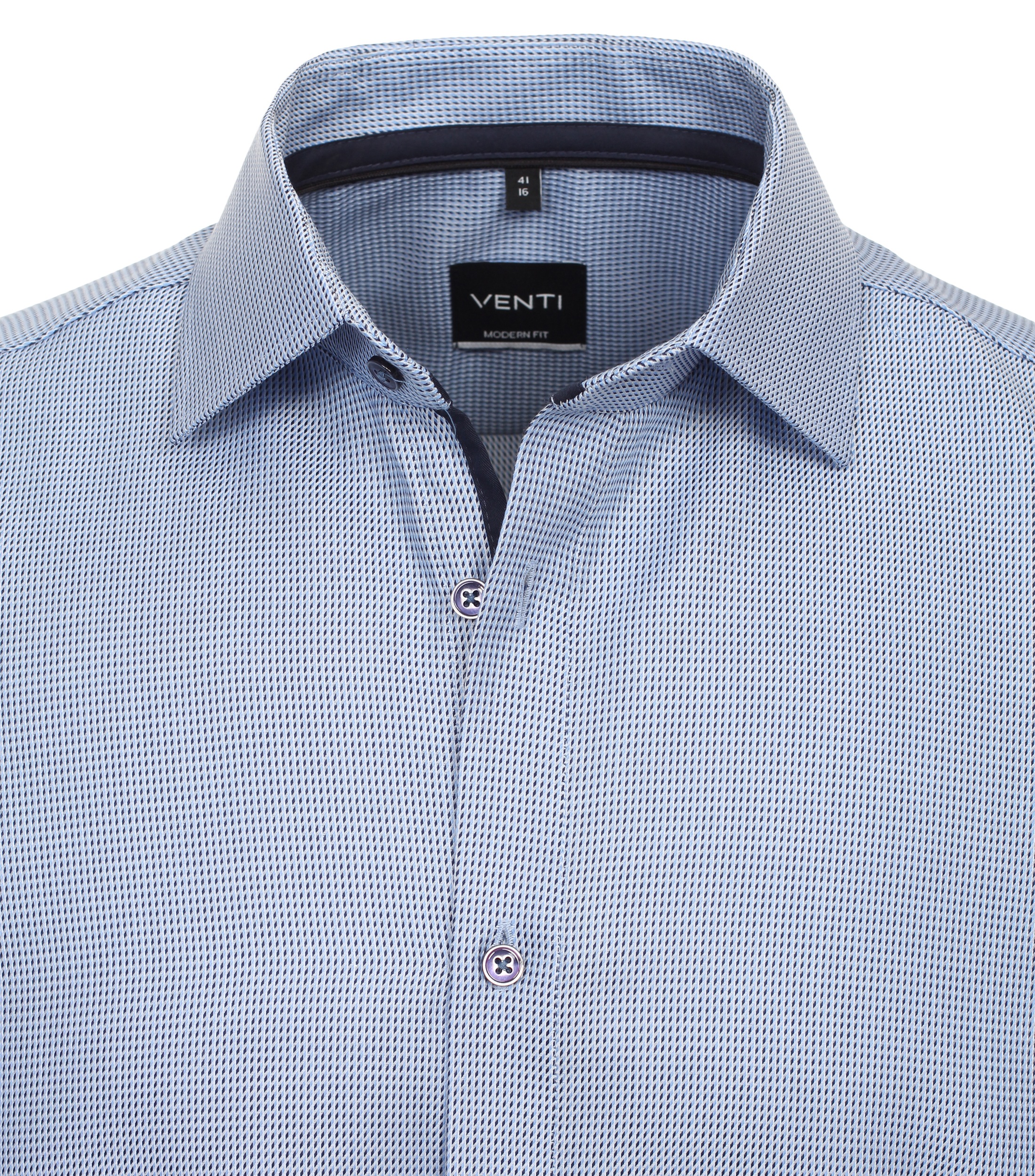 VENTI Chemise Business Manches Courtes Uni Bleu Taille 38 2