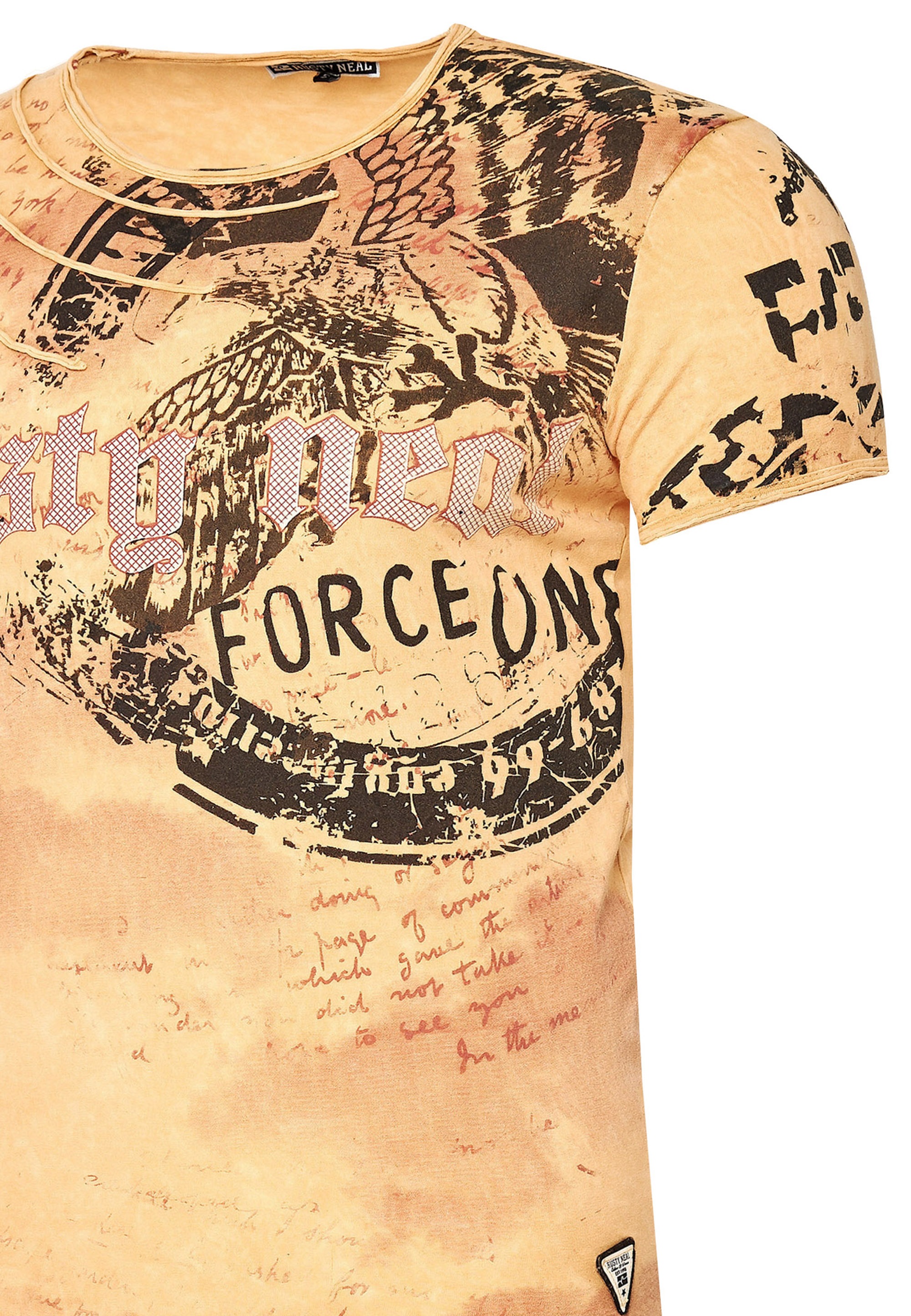 Rusty Neal T-Shirt, mit eindrucksvollem Print