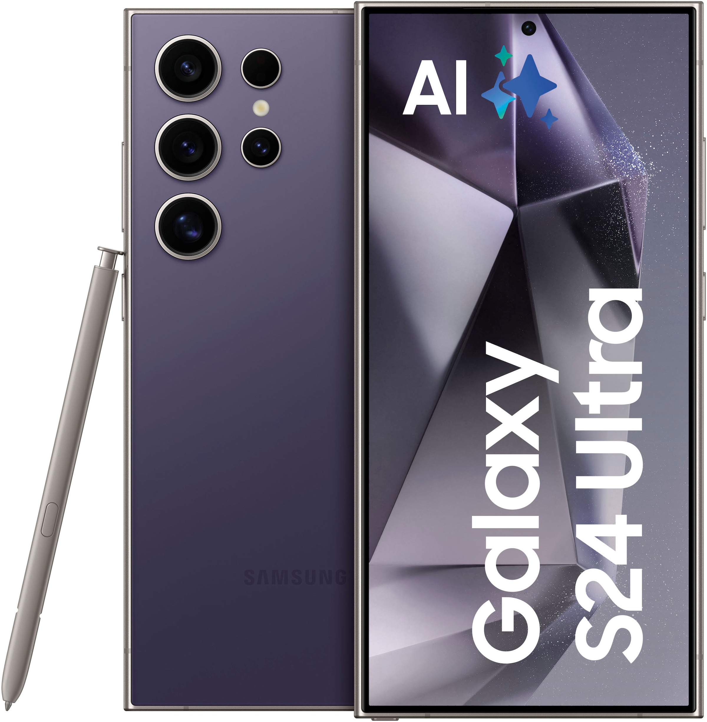 Samsung Smartphone »Galaxy S24 Ultra 512GB«, Titanium Violet, 17,25 cm/6,8 Zoll, 512 GB Speicherplatz, 200 MP Kamera, AI-Funktionen