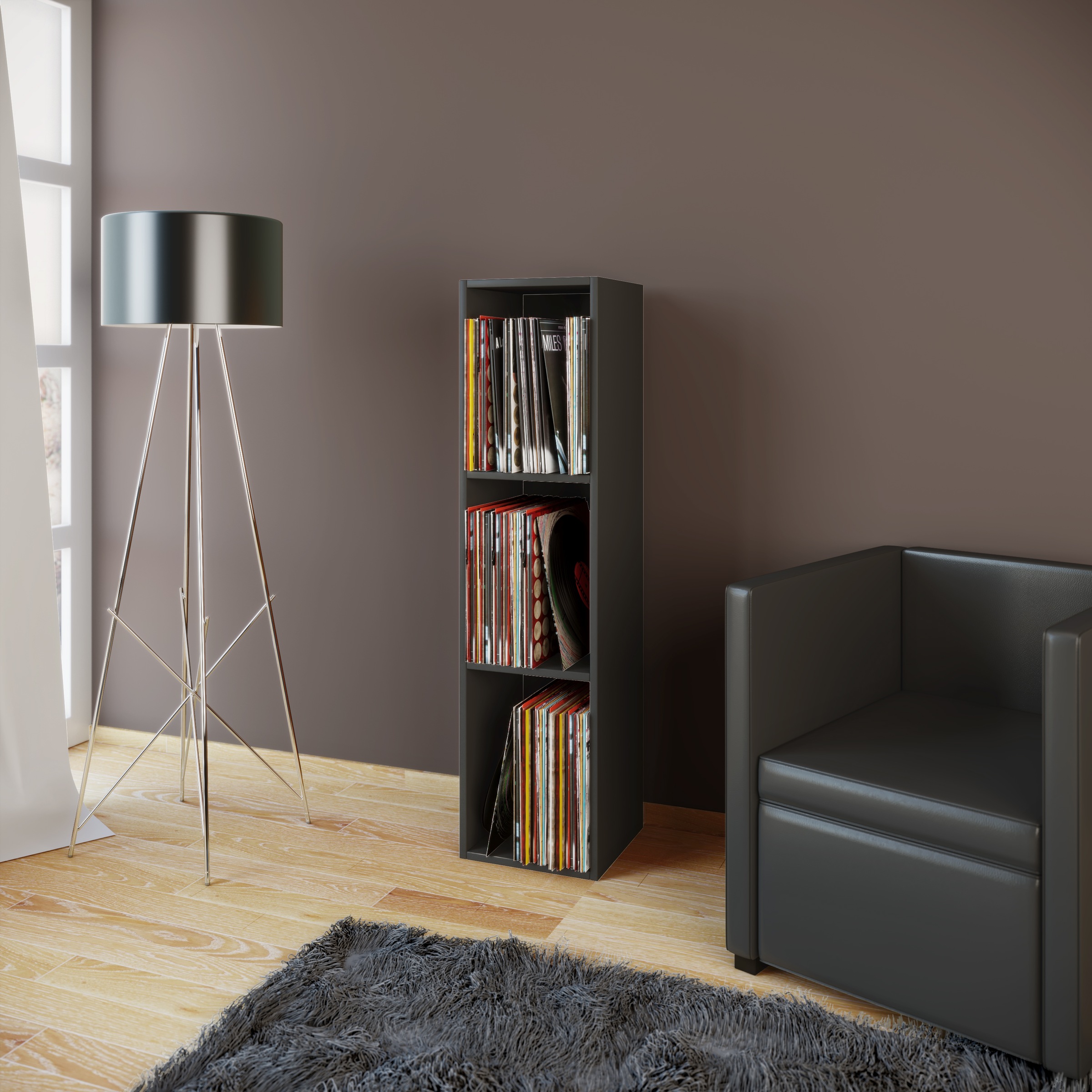 VCM Media-Regal »Holz Schallplatten LP Stand Regal Platto 3fach«