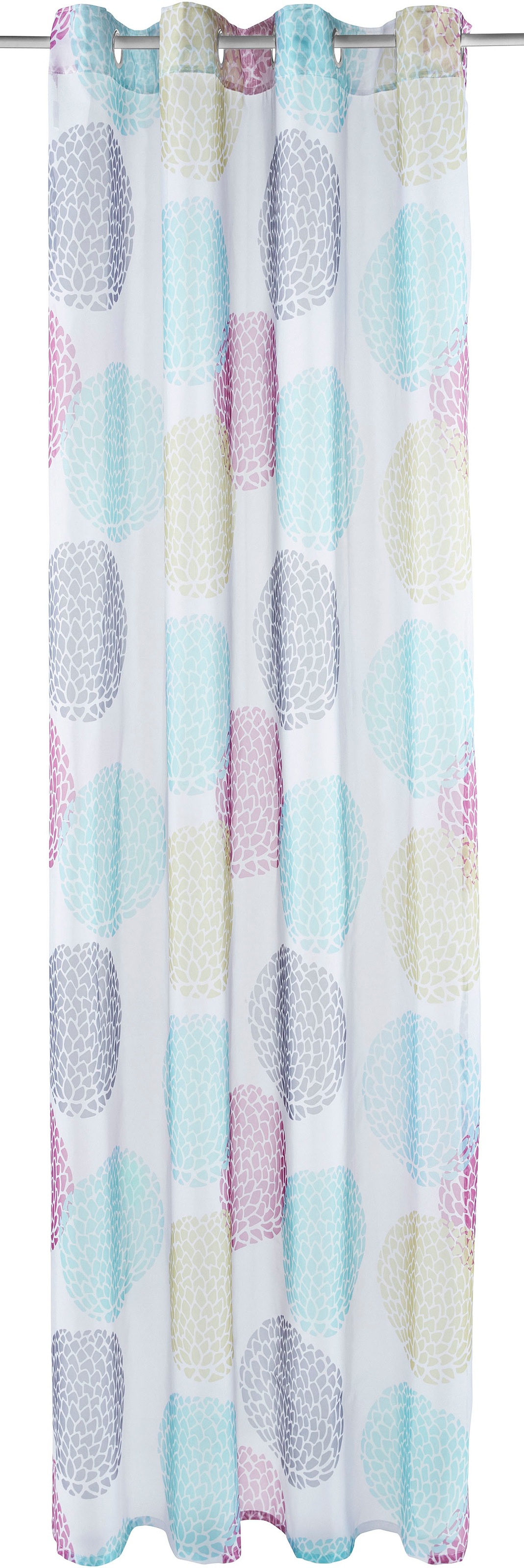 my home Gardine "BELEM" Ösen 1 Stk. tlg. 1 Schal, Polyester, Kreise günstig online kaufen