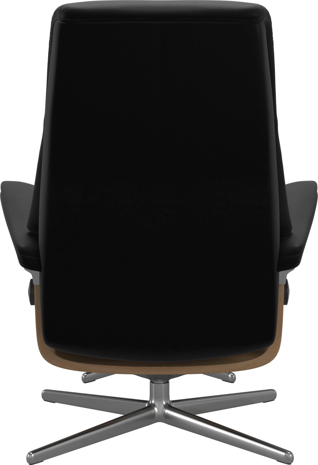 Stressless® Relaxsessel »View«, (Set, Relaxsessel mit Hocker), mit Hocker, mit Cross Base, Größe S, M & L, Holzakzent Eiche
