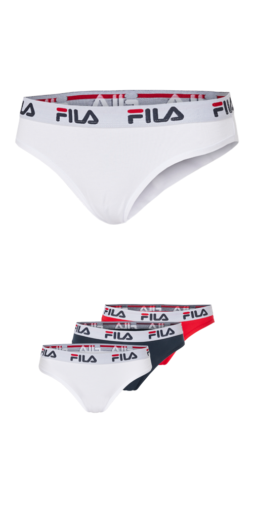 Fila Brasilslip "WOMAN BRAZILIAN SLIP", (3er Pack), mit elastischem Logobun günstig online kaufen