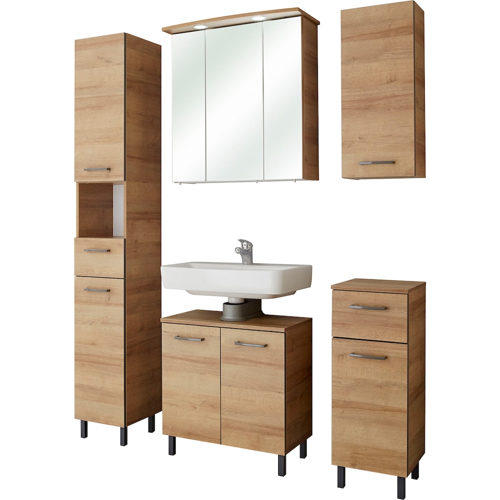 Saphir Hochschrank »Quickset 919 Badschrank, 30 cm breit, 2 Türen, Nische, 1 Schublade«