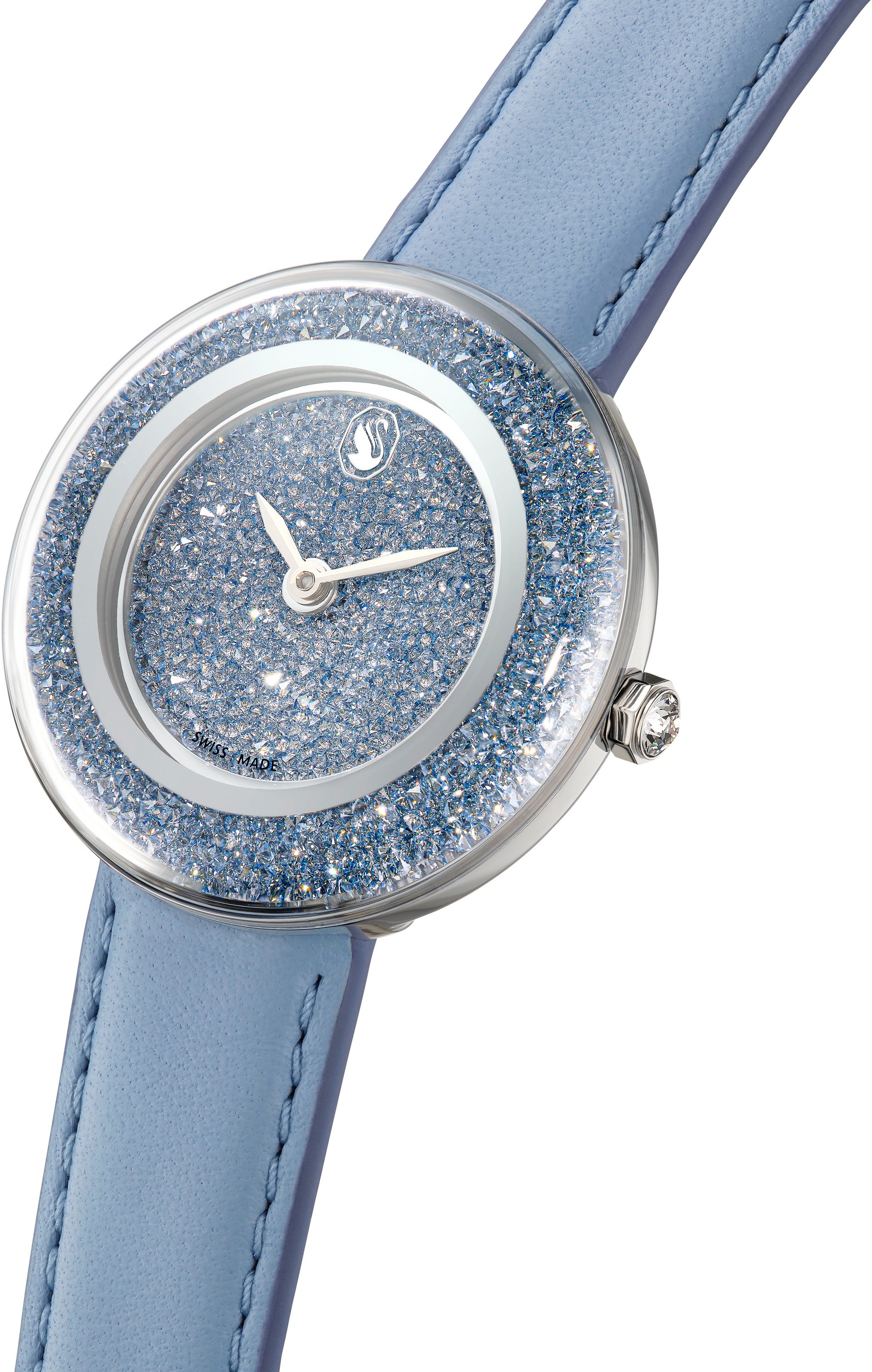 Swarovski Quarzuhr »CRYSTALLINE LUSTRE«, Armbanduhr, Damenuhr, Swiss Made, Lederarmband, analog