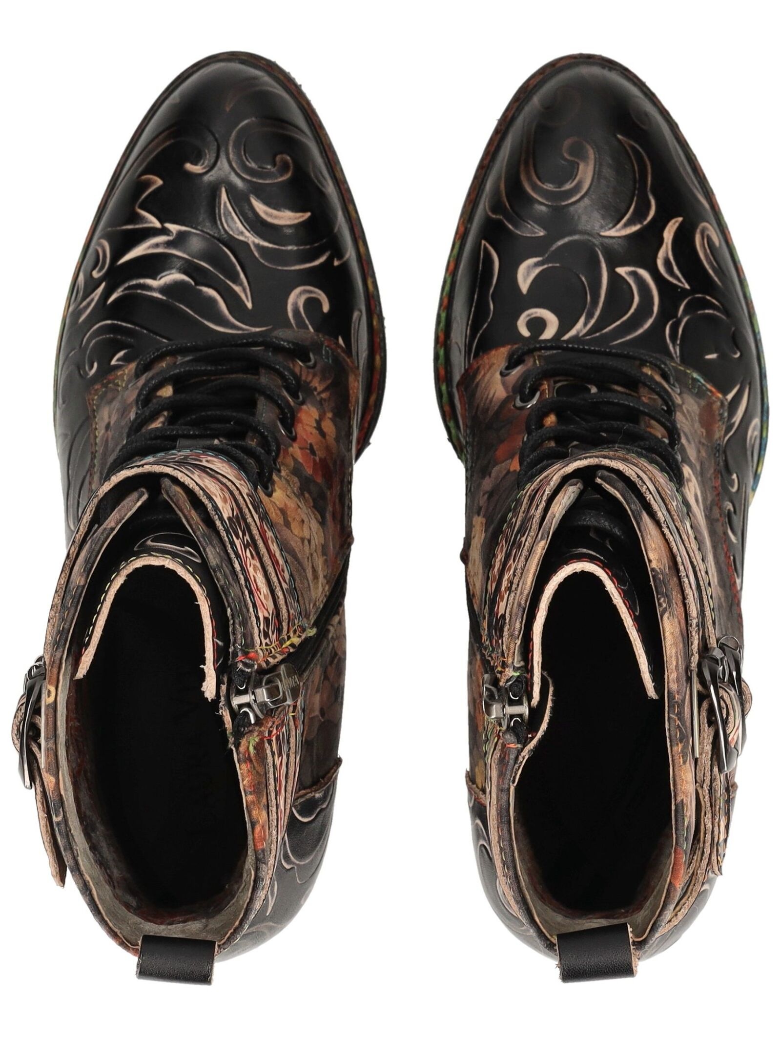 LAURA VITA High-Heel-Stiefelette »LAURA VITA Stiefelette Leder/Textil«