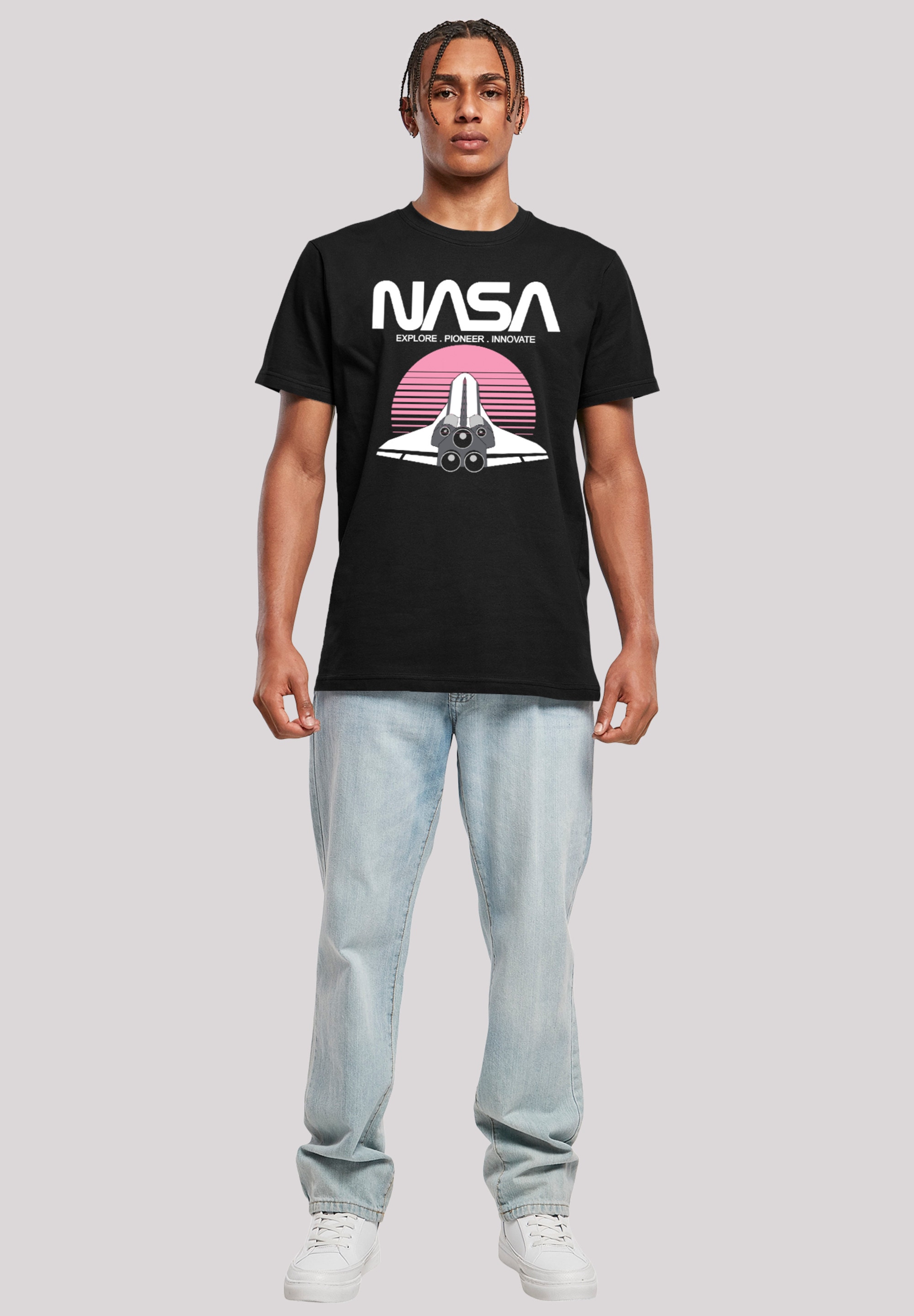 F4NT4STIC T-Shirt »NASA Space Shuttle Sunset«, Herren,Premium Merch,Regular-Fit,Basic,Bedruckt