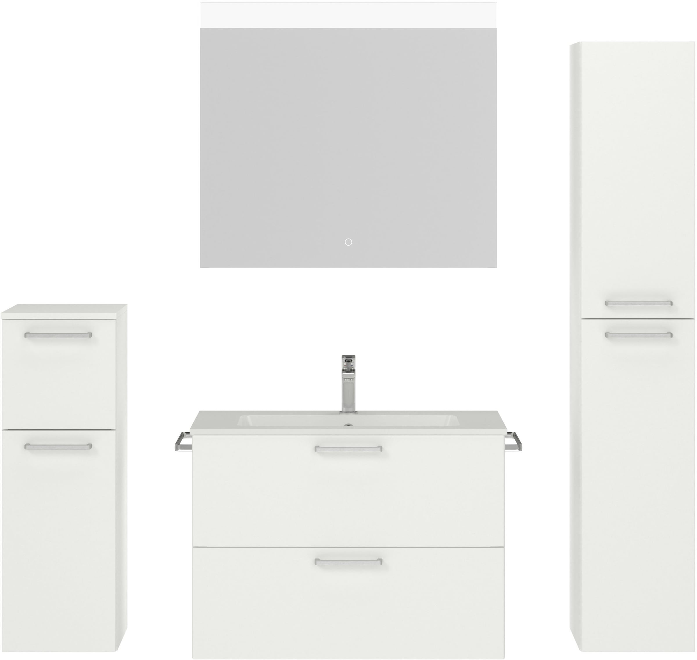 nobilia Badmöbel-Set "Tolvina" vormontiert, mit Soft-Close, 4 Stk. tlg. günstig online kaufen