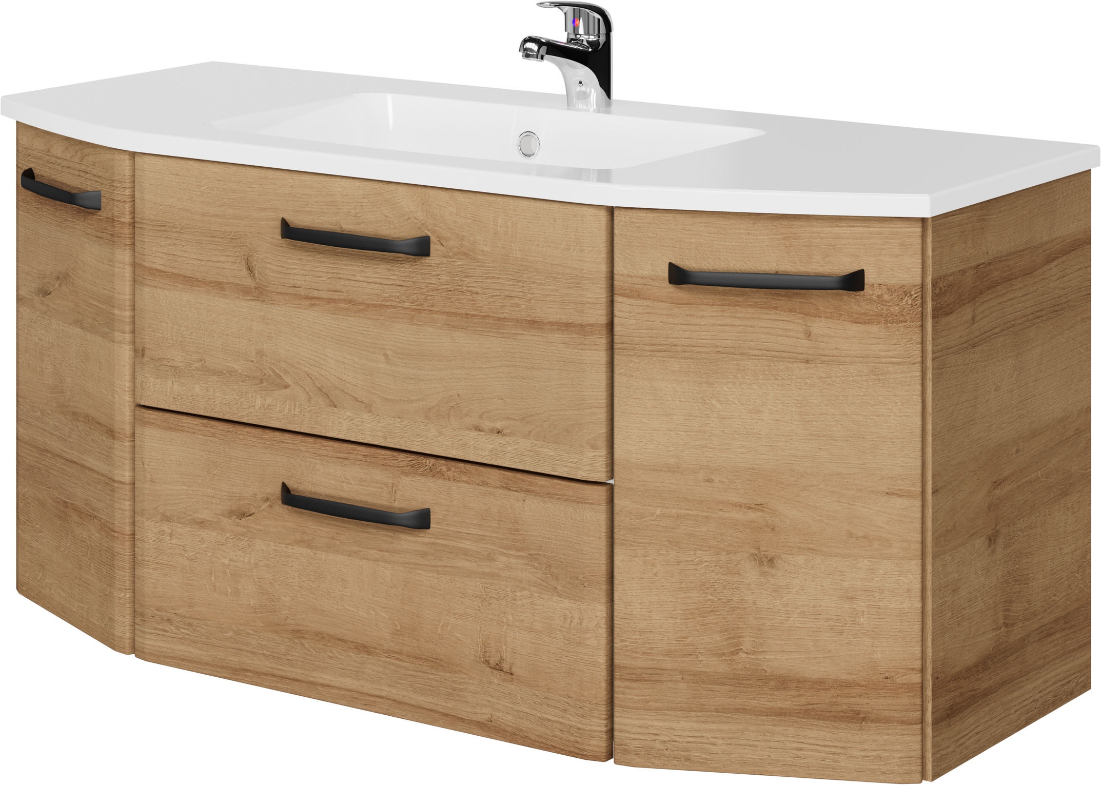 Saphir Waschtisch "Quicket 318, mit Keramikbecken, 112cm breit" 2 Stk. tlg.