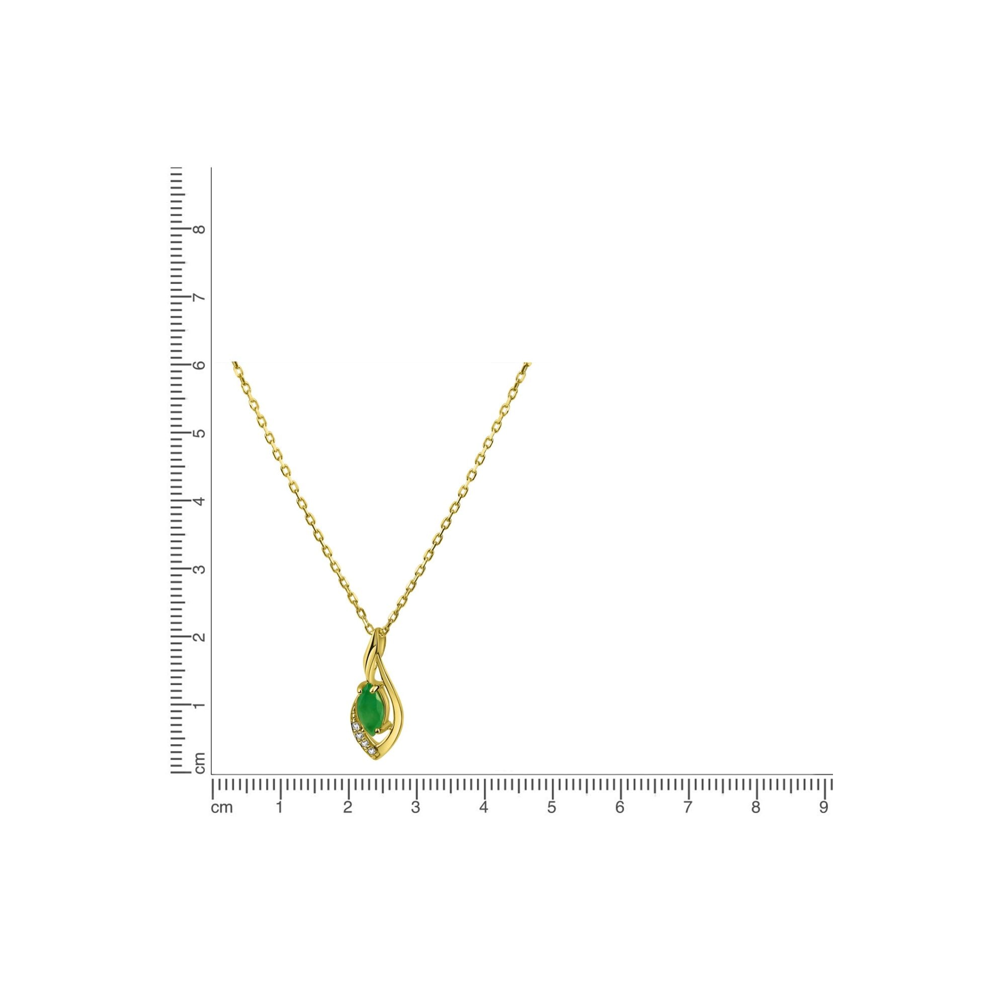 Fascination by Ellen K. Kette mit Anhänger »585/- Gelbgold mit Smaragd Weißtopas«