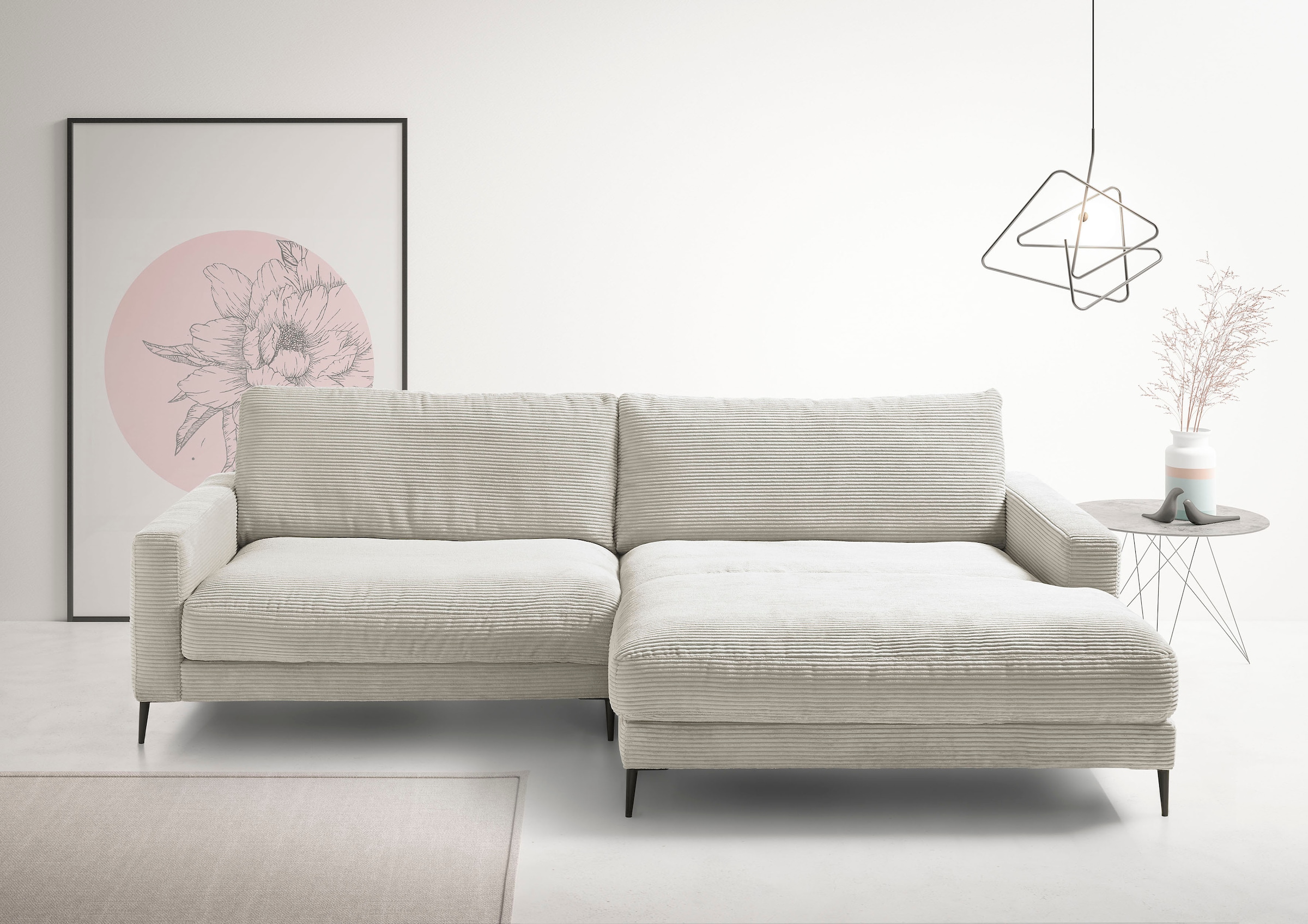 Home affaire Ecksofa "Downtown, B/T/H: 272/190/84 cm L-Form" weicher Sitzko günstig online kaufen