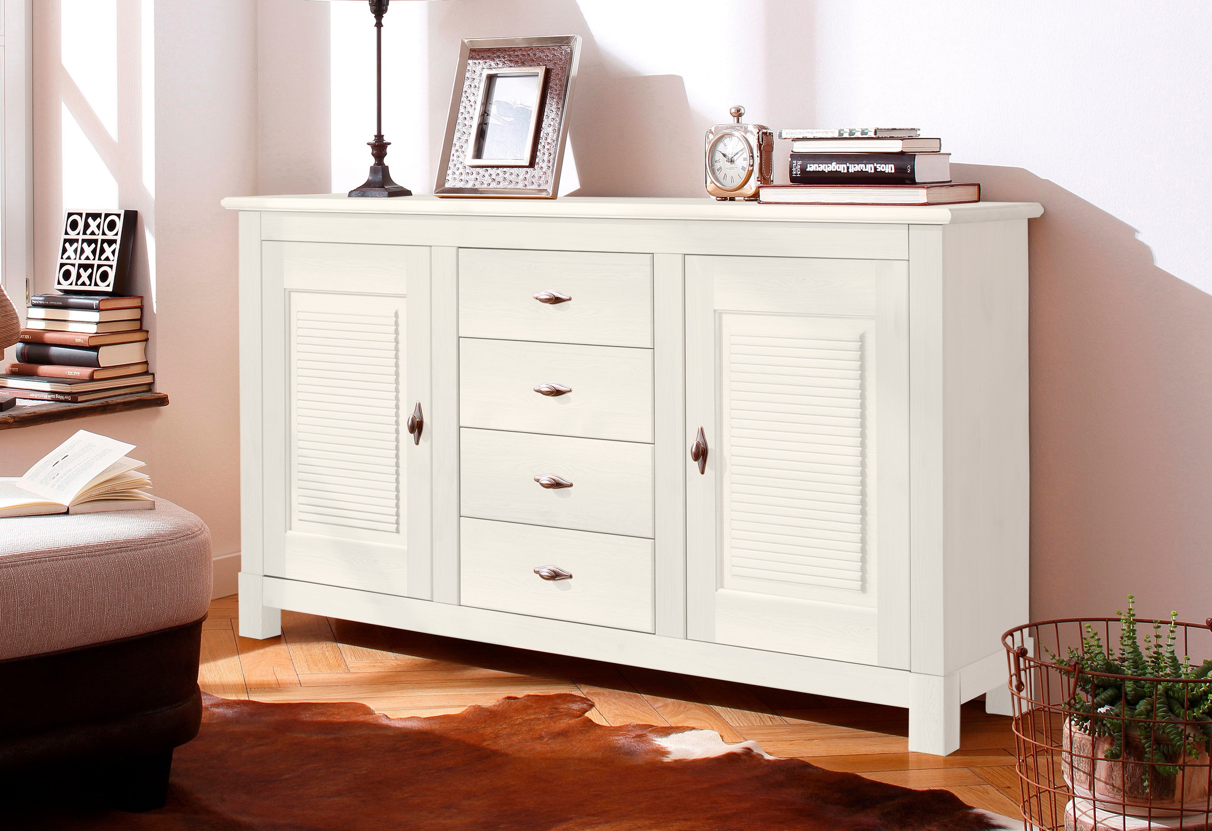 Home affaire Sideboard "Rauna", (B/T/H: 150/37/84 cm), Kommode, FSC-zertifi günstig online kaufen