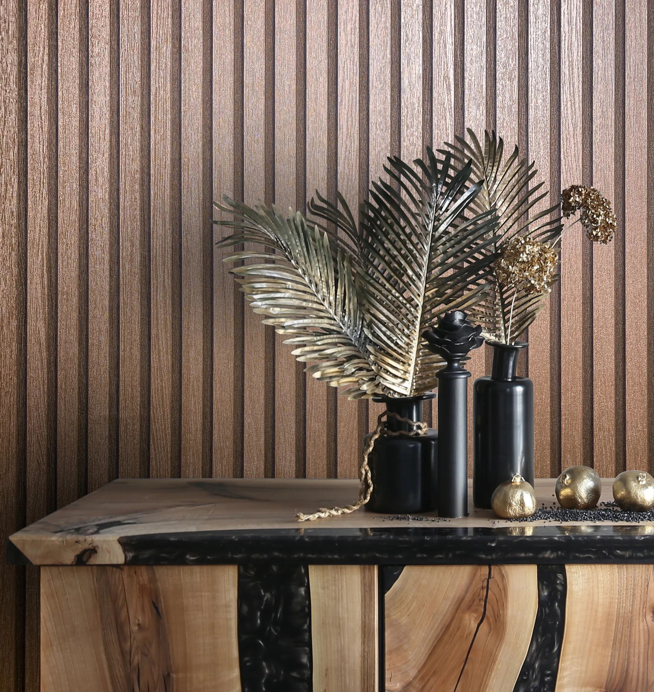 Marburg Vliestapete "Tapete Skandi Timber Wood" uni geprägt moderne Vliestapete für Wohnzimmer Schlafzimmer Küche