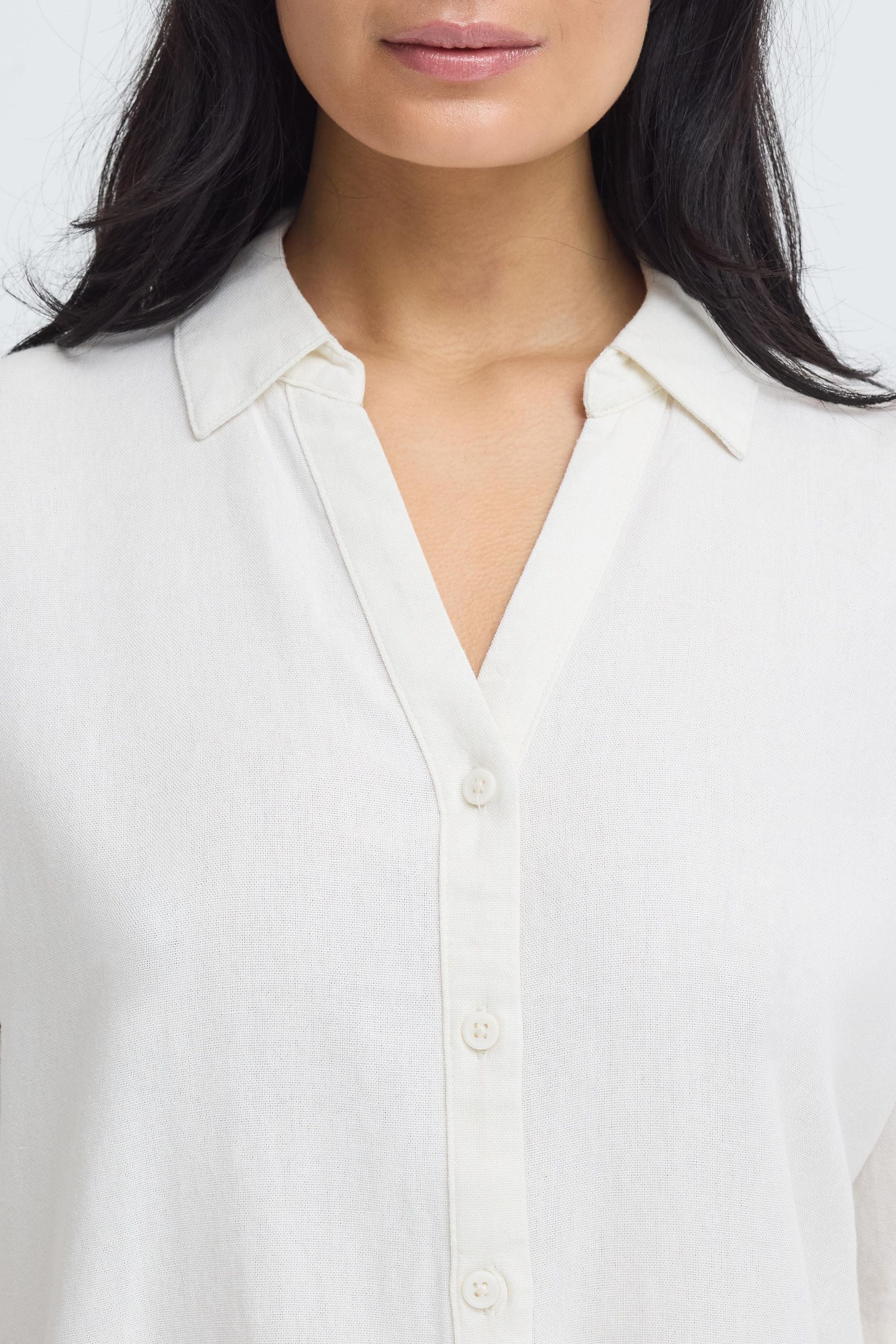 OXMO Hemdbluse »Hemdbluse OXNInna Linen Mix«