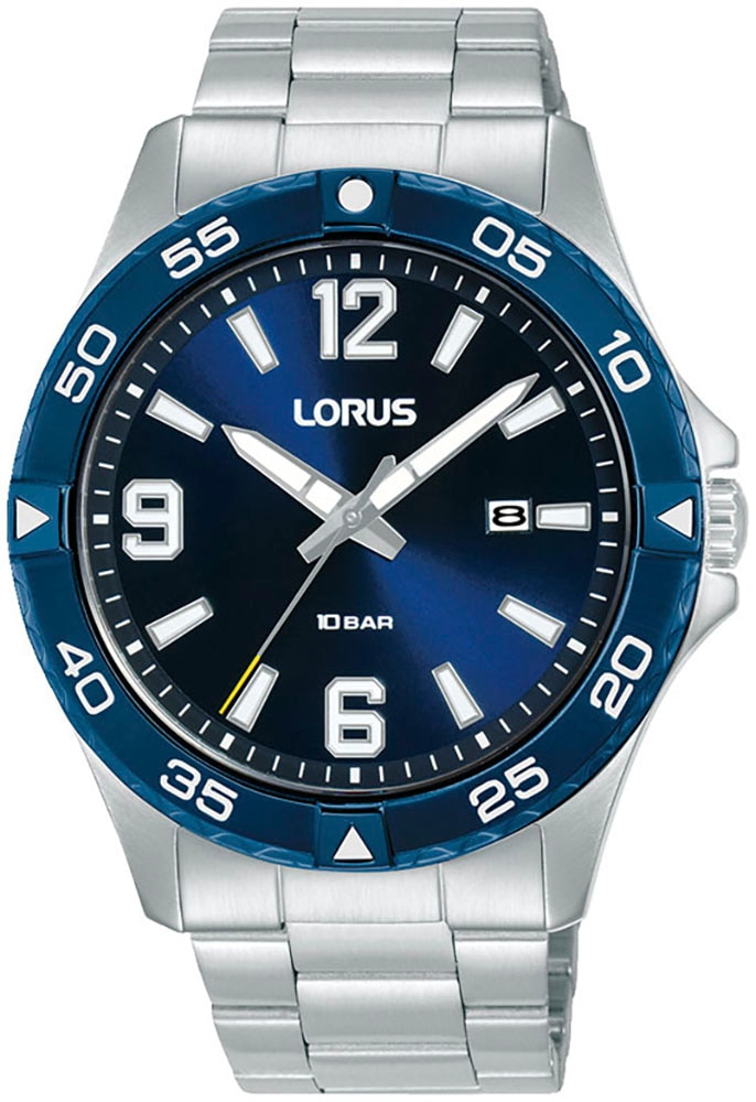 LORUS Quarzuhr »Sports«, Armbanduhr, Herrenuhr, Edelstahlarmband, analog, Tag