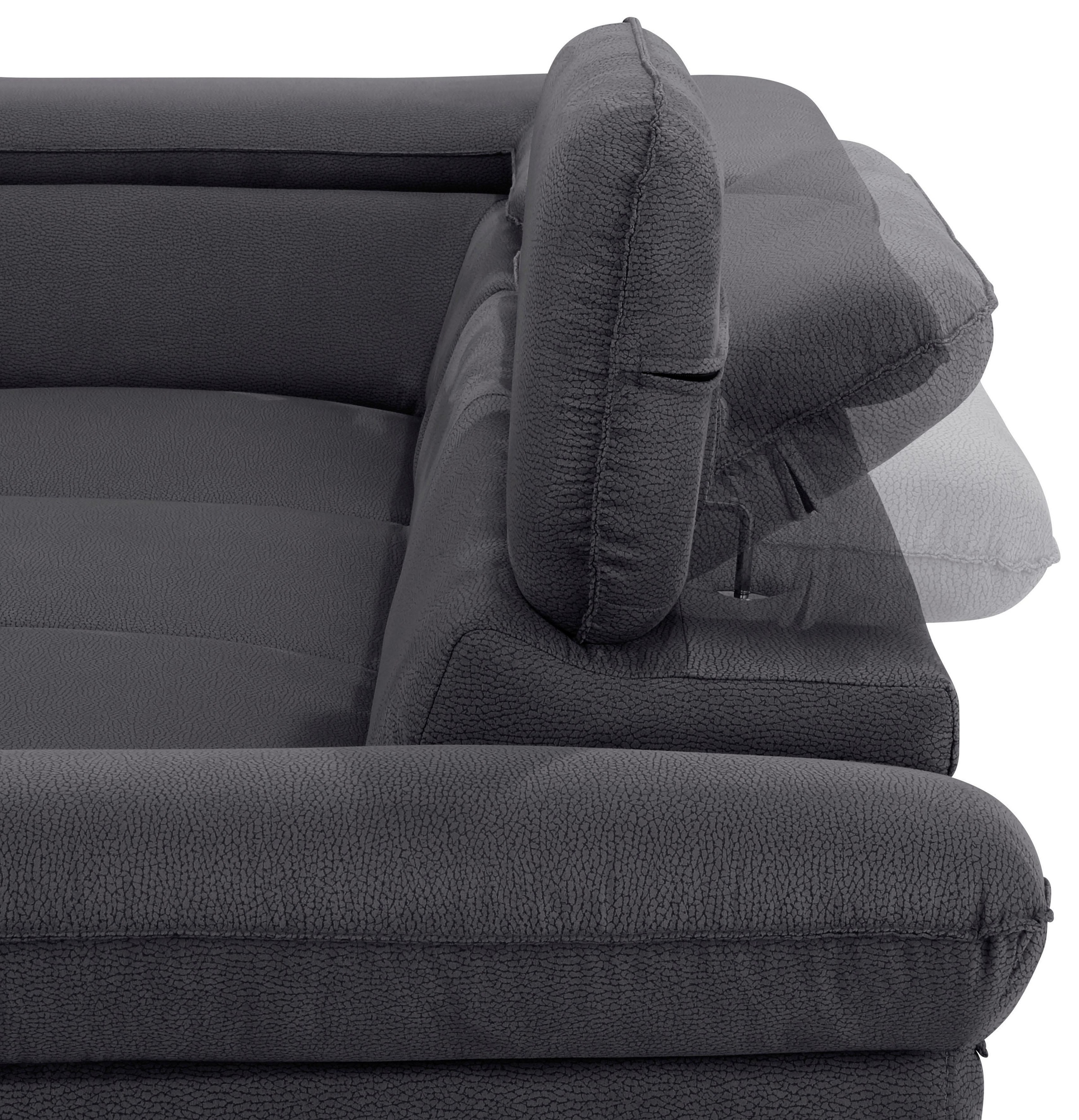 Home affaire Ecksofa »Pilot L-Form«, mit Kopfteilverstellung, wahlweise mit Bettfunktion & Bettkasten
