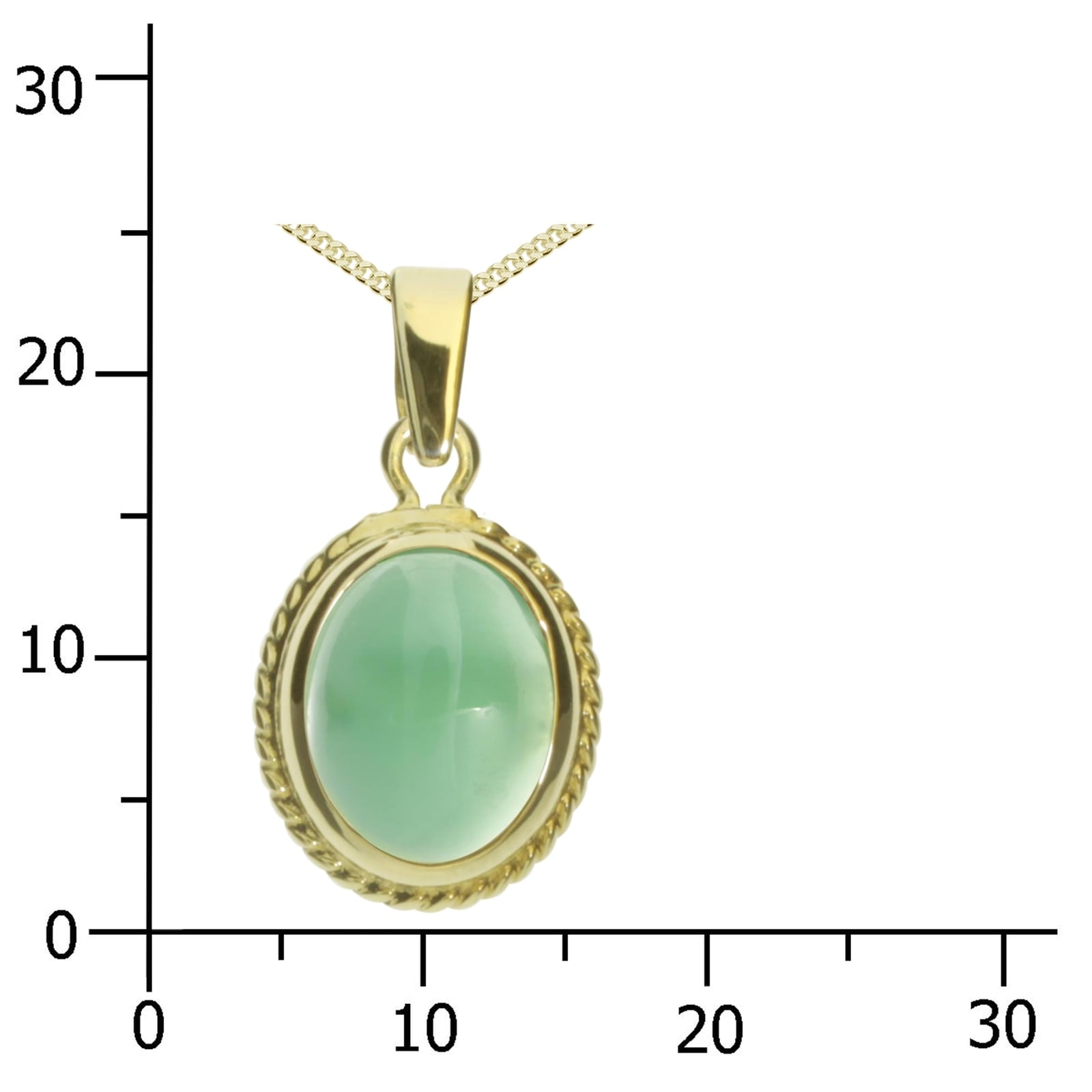 OSTSEE-SCHMUCK Kette und Anhänger Set »- Jolin - Gold 333/000 - Jade«