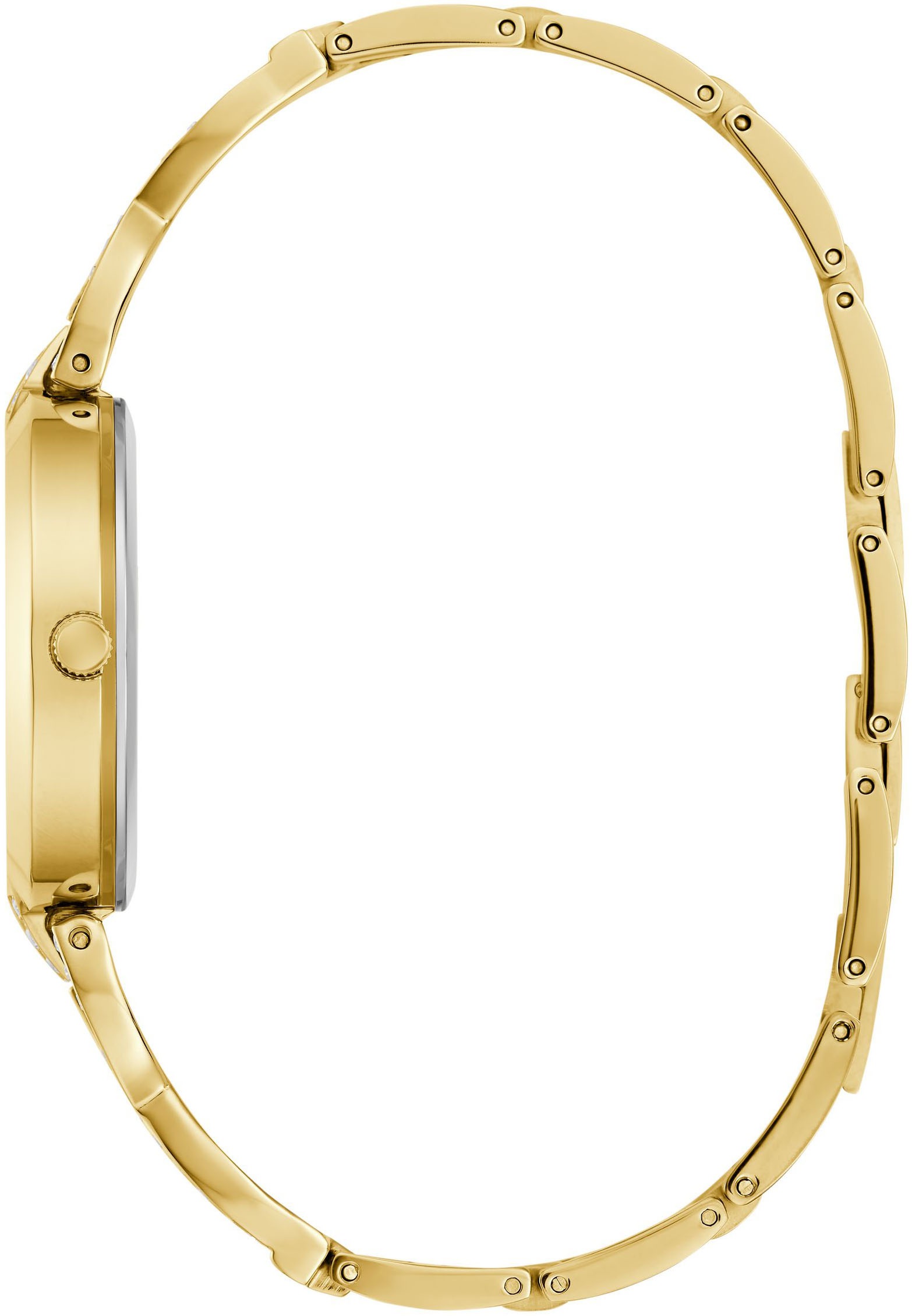 Guess Quarzuhr »CORAL«, Armbanduhr, Damenuhr, Edelstahlarmband