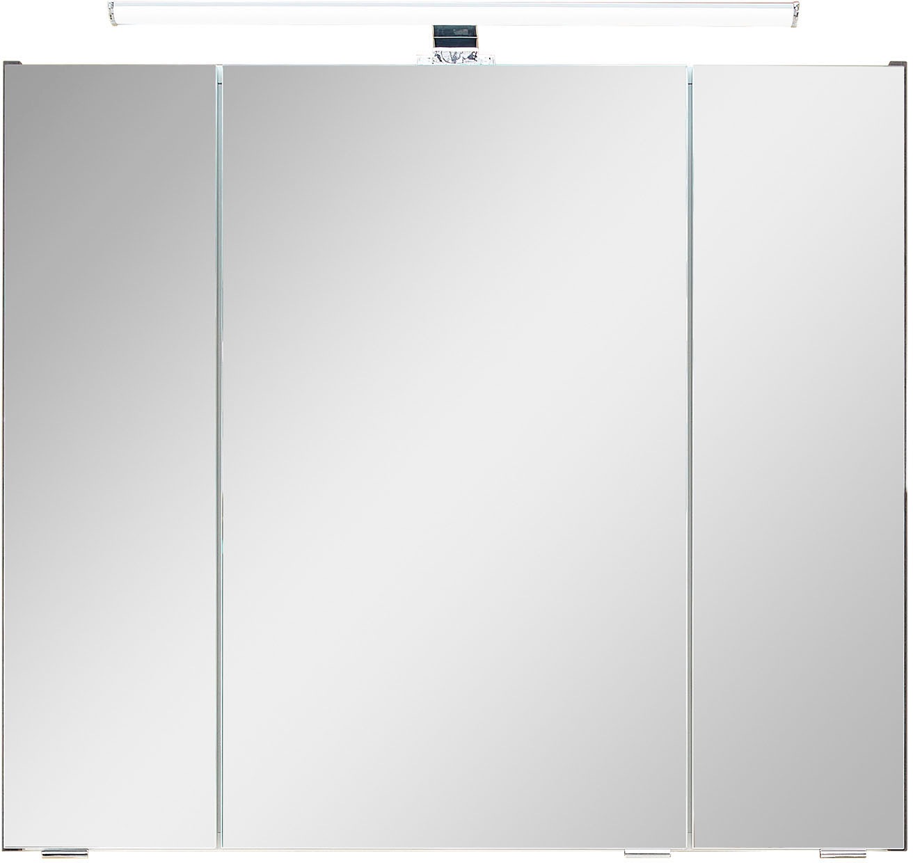 Saphir Badmöbel-Set »Quickset 945 2-teilig, Mineralmarmor-Waschtisch und LED-Spiegelschrank«, (2 St.), Waschplatz 80 cm breit, 5 Türen, 1 Schublade, inkl Türdämpfer, Bad-Set