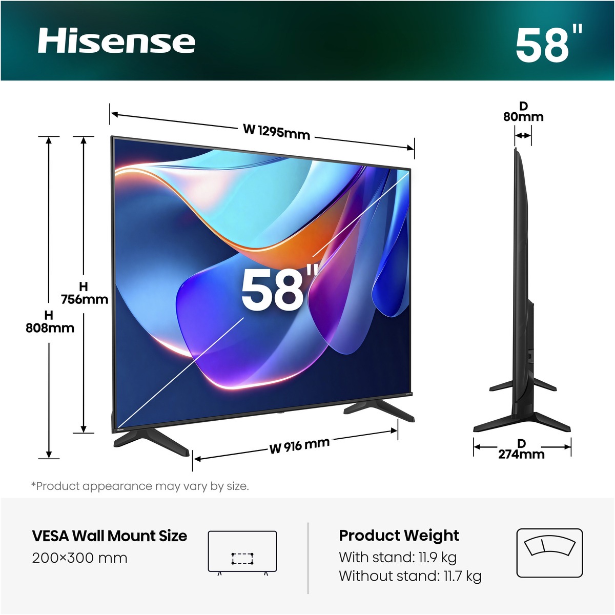 Hisense DLED-Fernseher »58E6DS« 146 cm/58 ″ Smart-TV