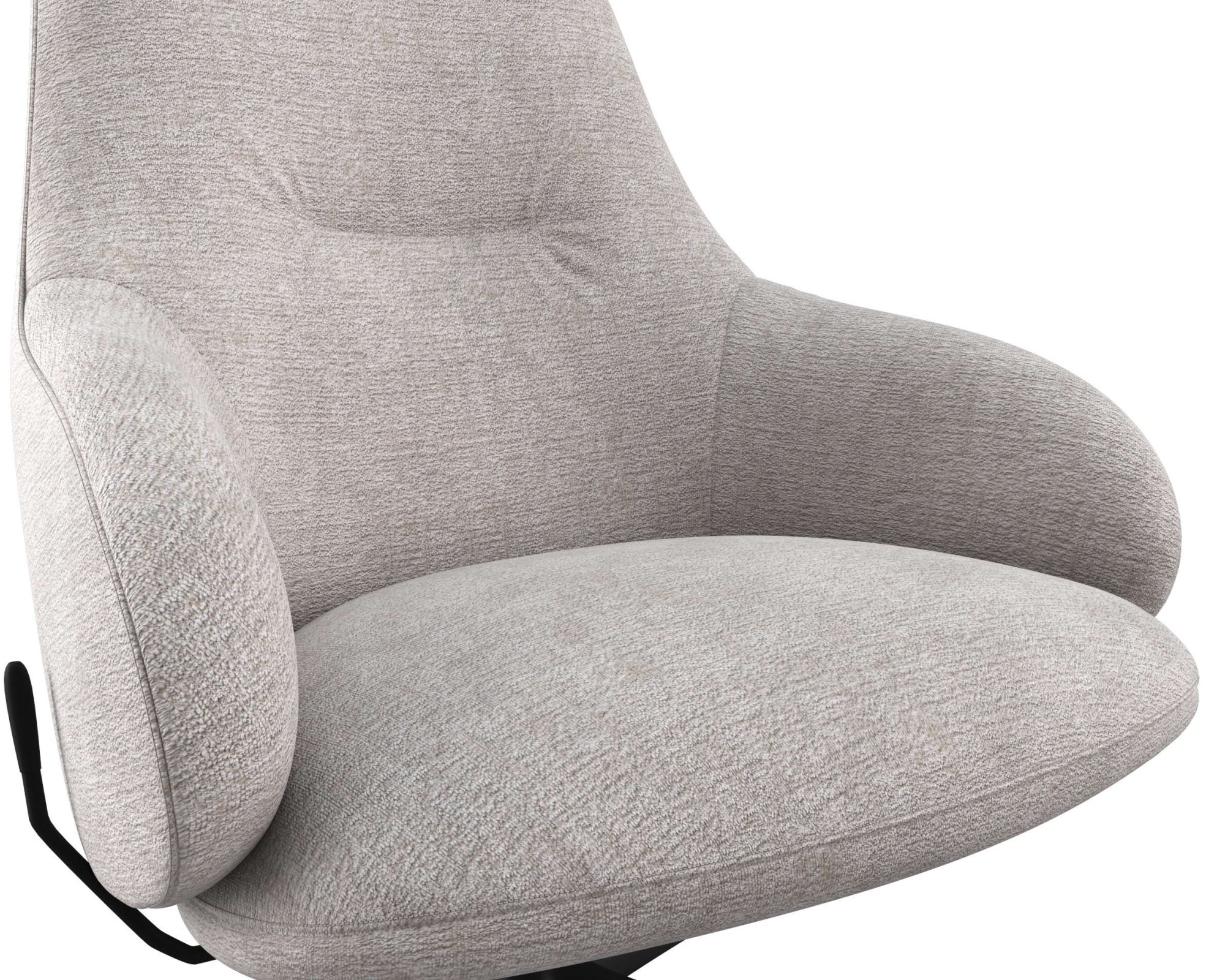 FLEXLUX Drehsessel »Falcone, TV-Loungesessel, Fernsehsessel, Polstersessel,«, Liegefunktion, drehbar, Fuß schwarz
