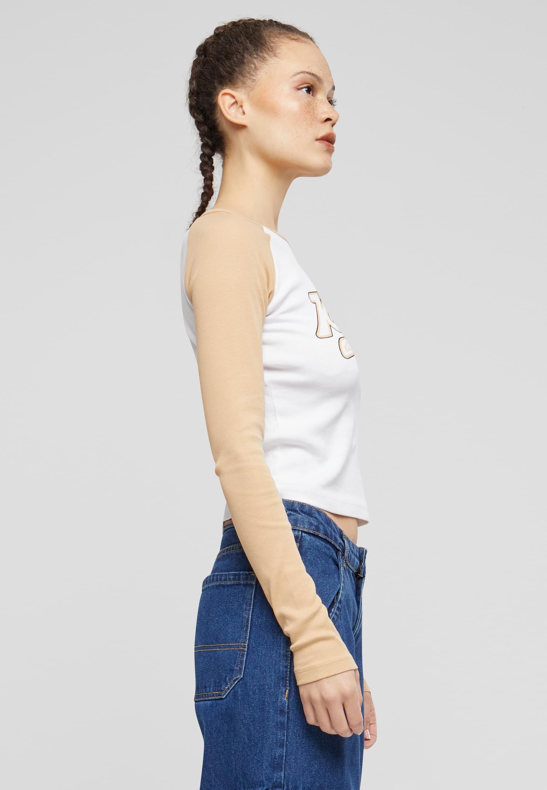 Karl Kani T-Shirt »Karl Kani Damen KW241-043-1 Karl Kani Varsity Crop Block Rib Ls«, (1 tlg.)