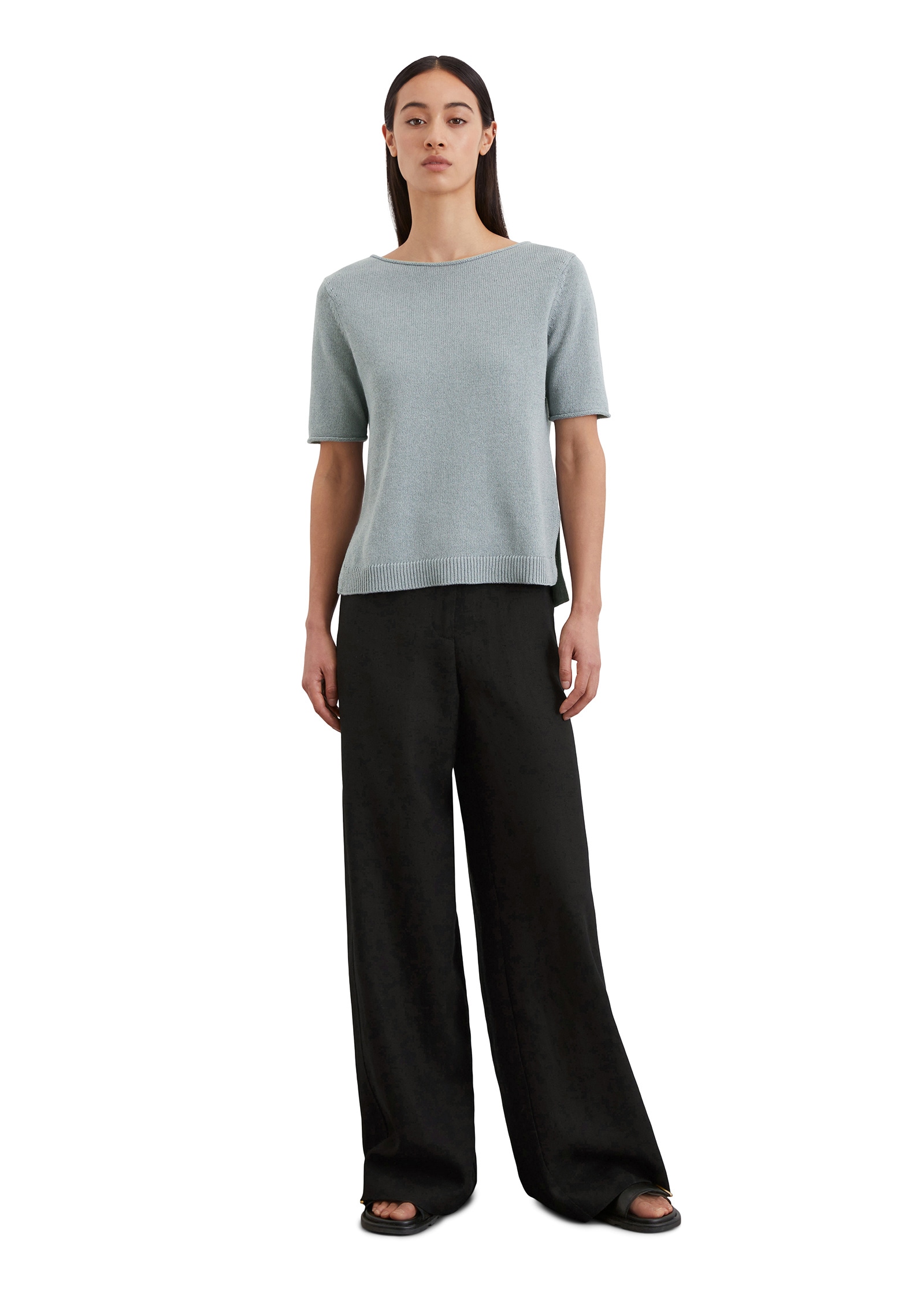Marc O'Polo Rundhalspullover »aus Organic-Cotton-Leinen-Mix«