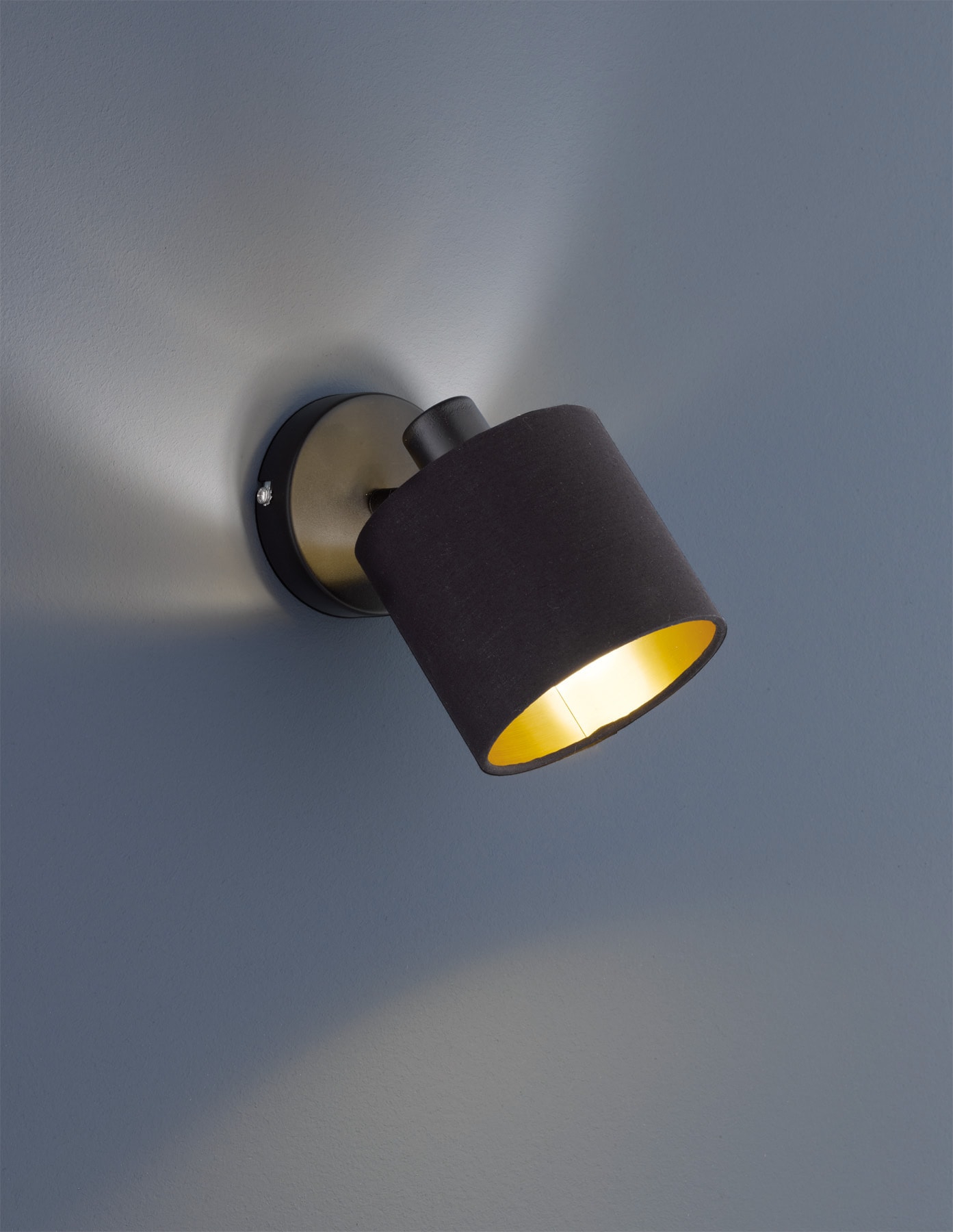 REALITY Leuchten Deckenstrahler »Tommy« E14 1 Stk. 1-flammiger Deckenspot (E14) in schwarz-gold Optik, Spot schwenkbar