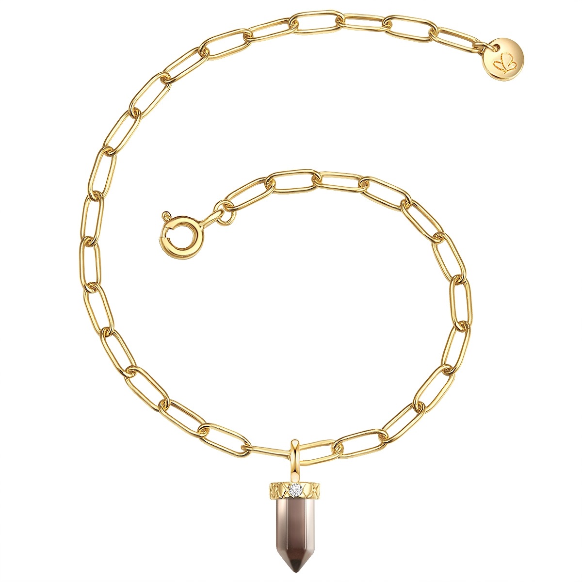 Damen Gliederarmband "GSM929", Silber 925 (Sterlingsilber)gelbgold, weiß, GLANZSTÜCKE MÜNCHEN, Silber 925 (Sterlingsilber), Armbänder, aus Sterling