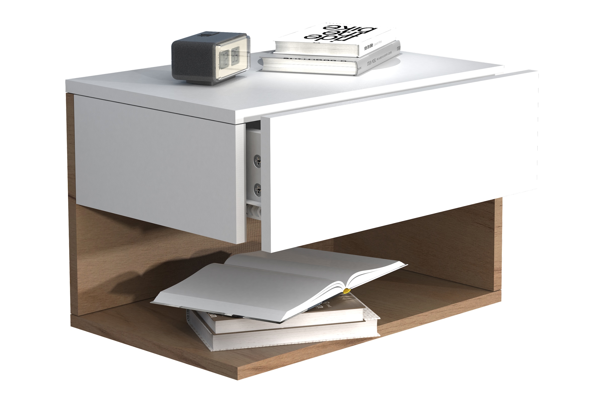 VCM Nachttisch »Wandschublade Wand Hänge Nachttisch Usal XL 45cm« 1 Stk. tlg.