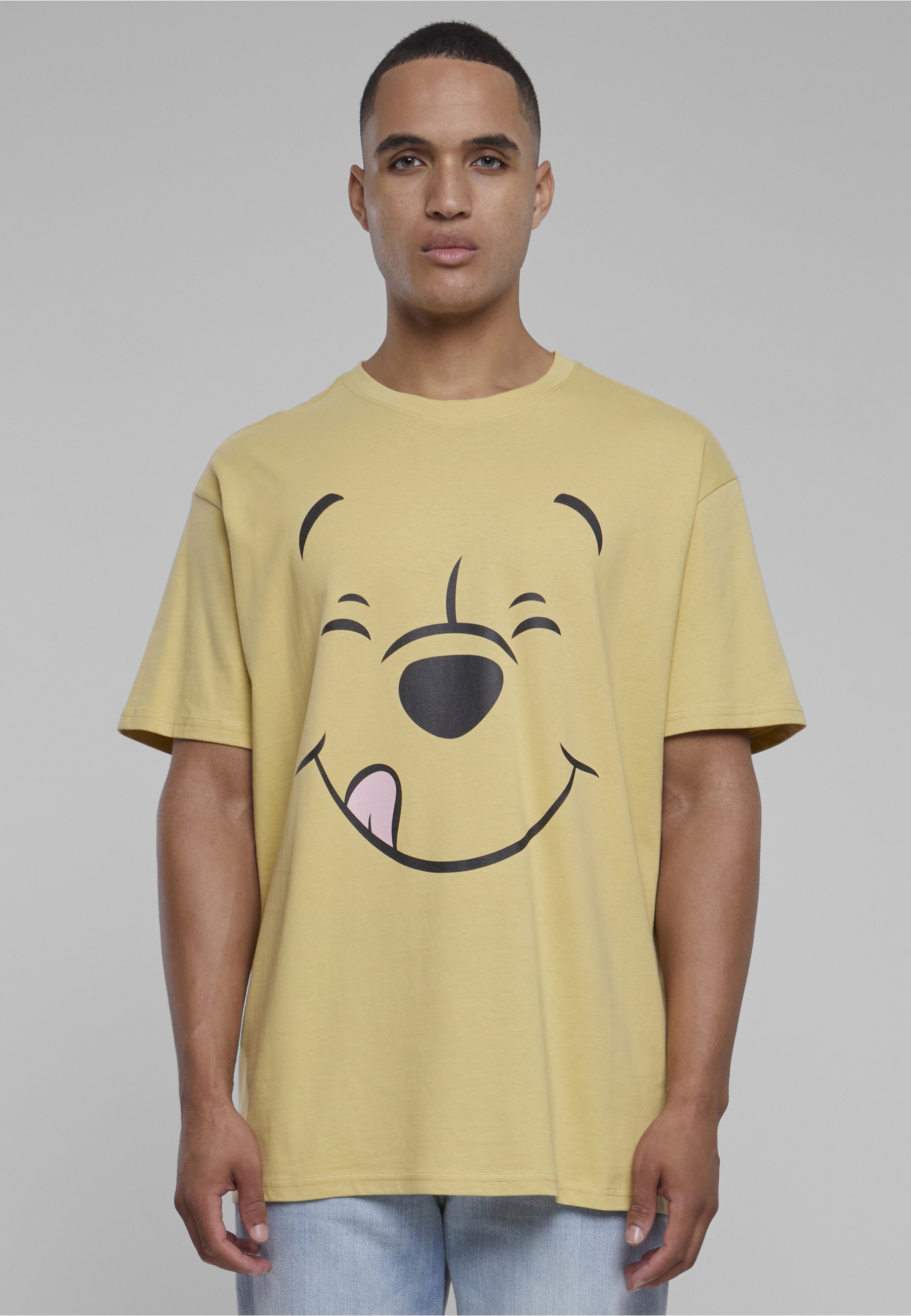 MisterTee T-Shirt »MisterTee Herren Disney 100 Winnie Pooh Face Tee« 1 Stk.
