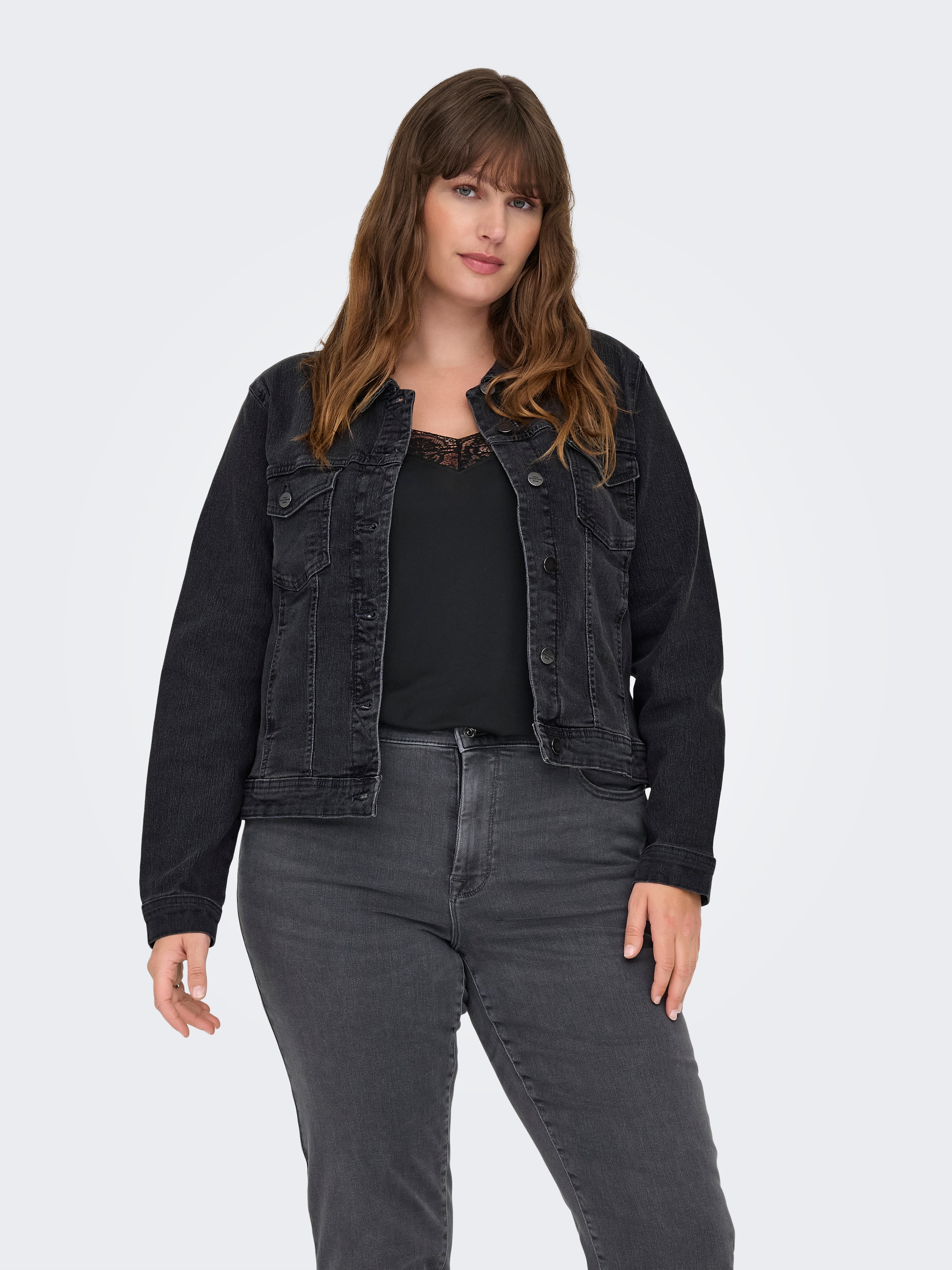 ONLY CARMAKOMA Jeansjacke »CARWESPA LS DGD JACKET DNM«