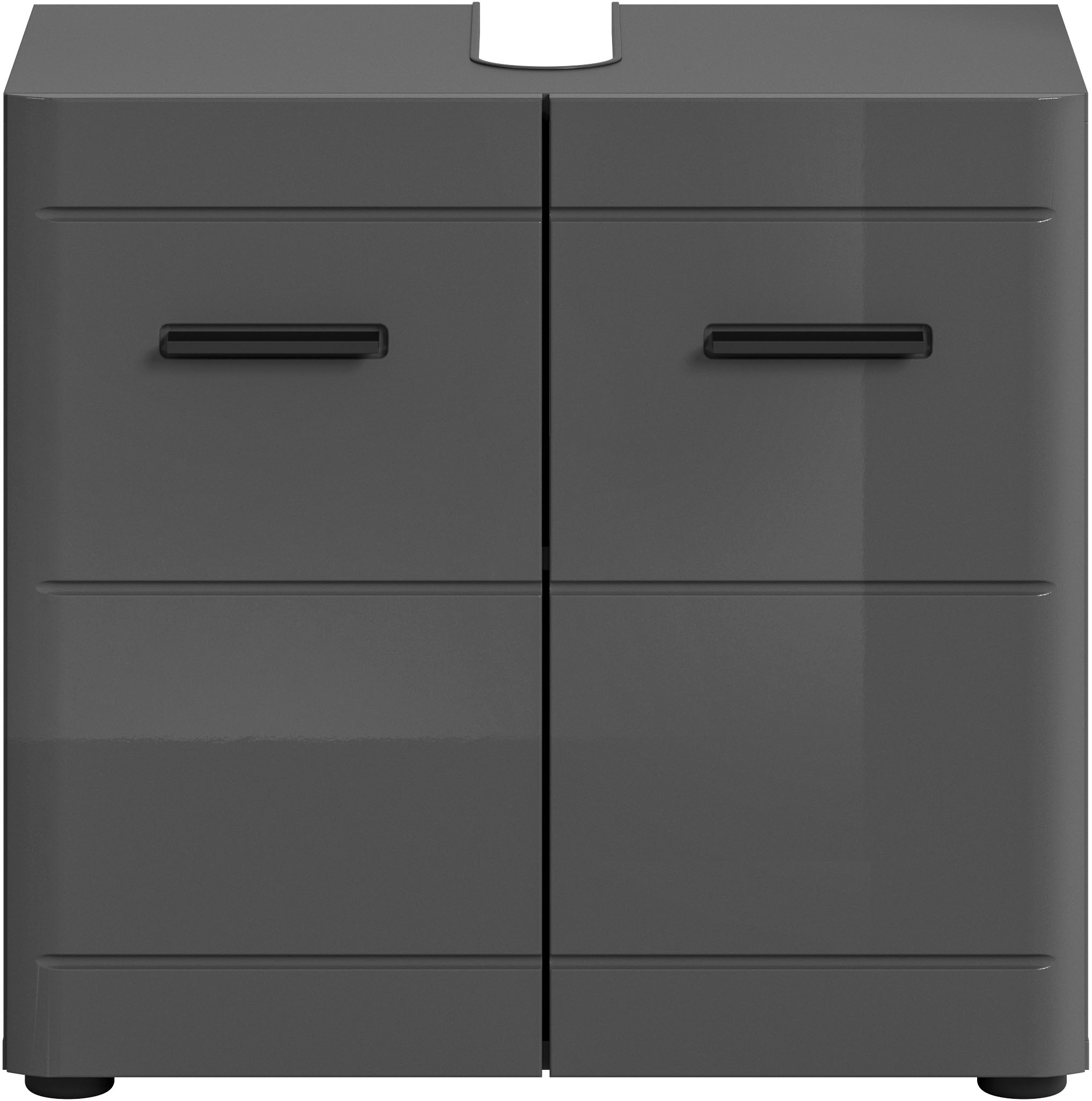 Thumbnail - welltime Waschbeckenunterschrank "Doux, Breite 60 cm, 2 Türen, 1 Einlegeboden, geteilte Rückwand" MDF Front, Badschrank,...