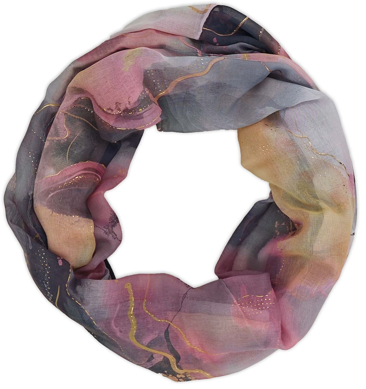 styleBREAKER Loop "Loop Aquarell Glow Metallic Akzente" 1 Stk.