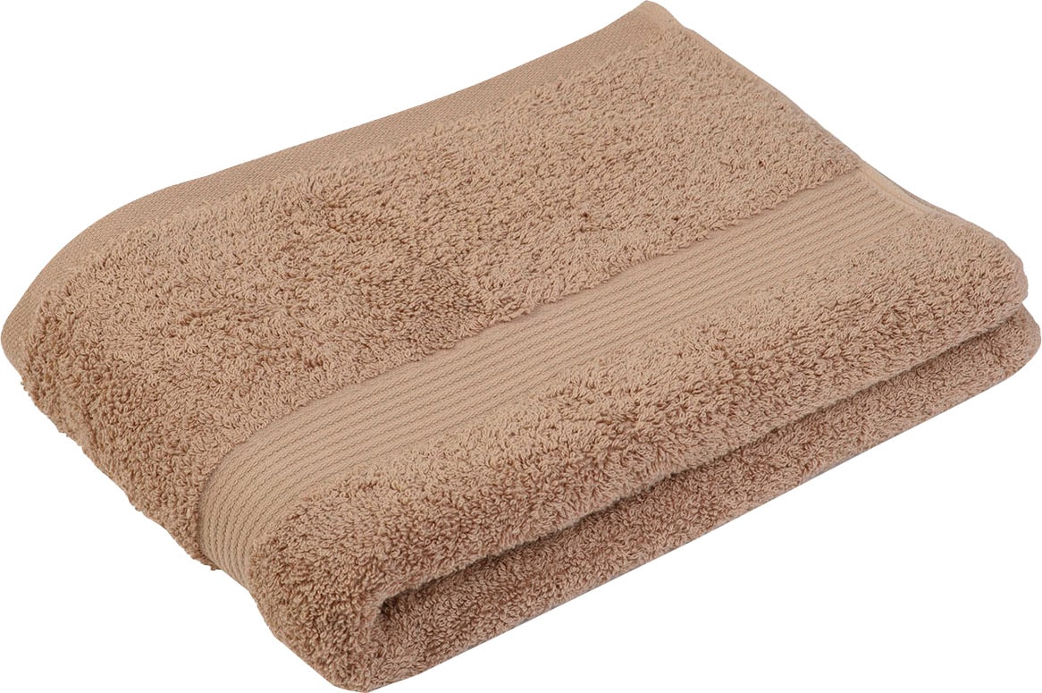 Gözze Badetuch "New York" moderne Uni-Farben, strukturierte Borte, 100% Bau günstig online kaufen