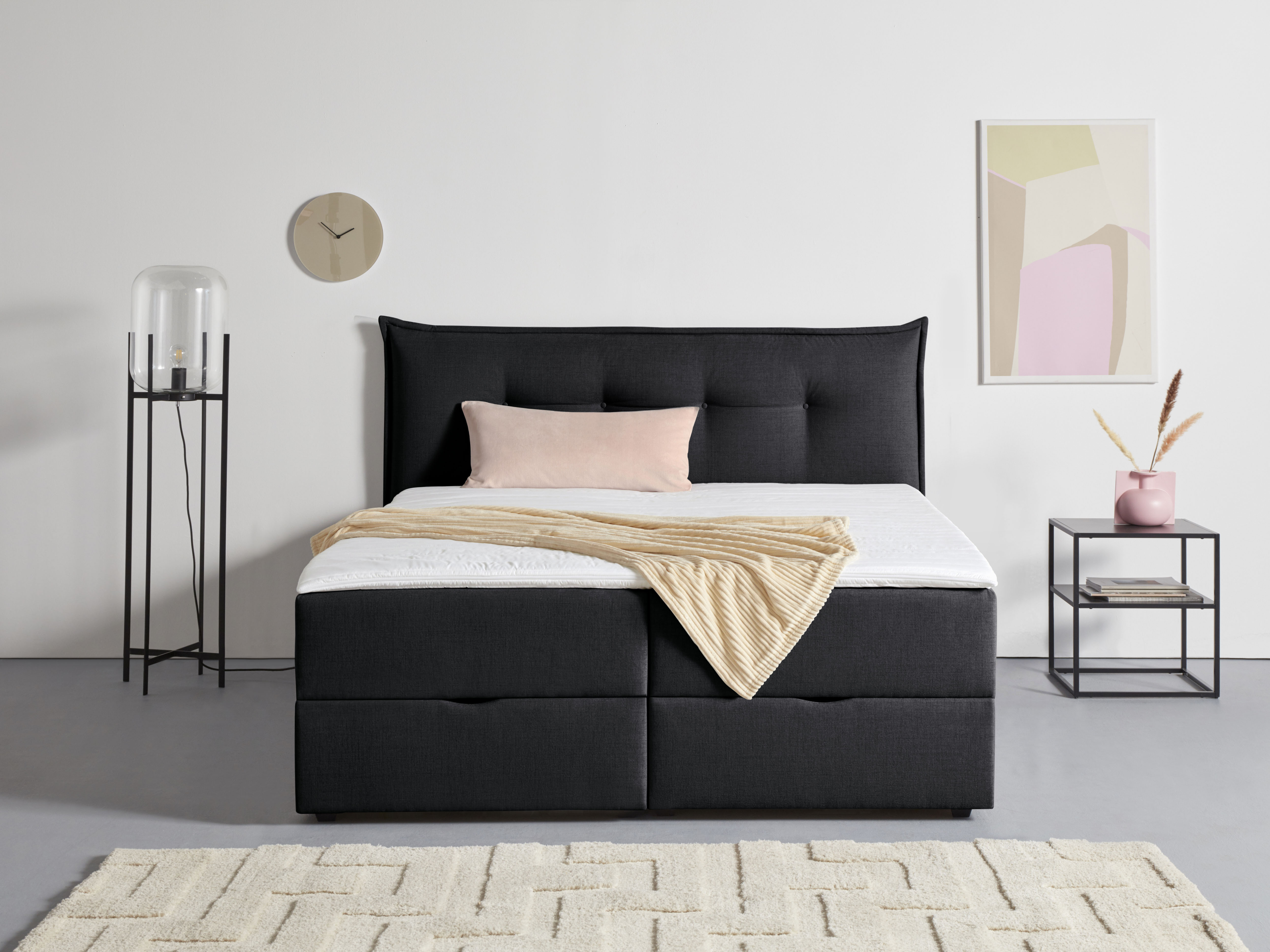 Home affaire Boxbett "Kederleicht" inklusive Bettkasten & Topper, in 4 Breiten und 2 Härtegraden