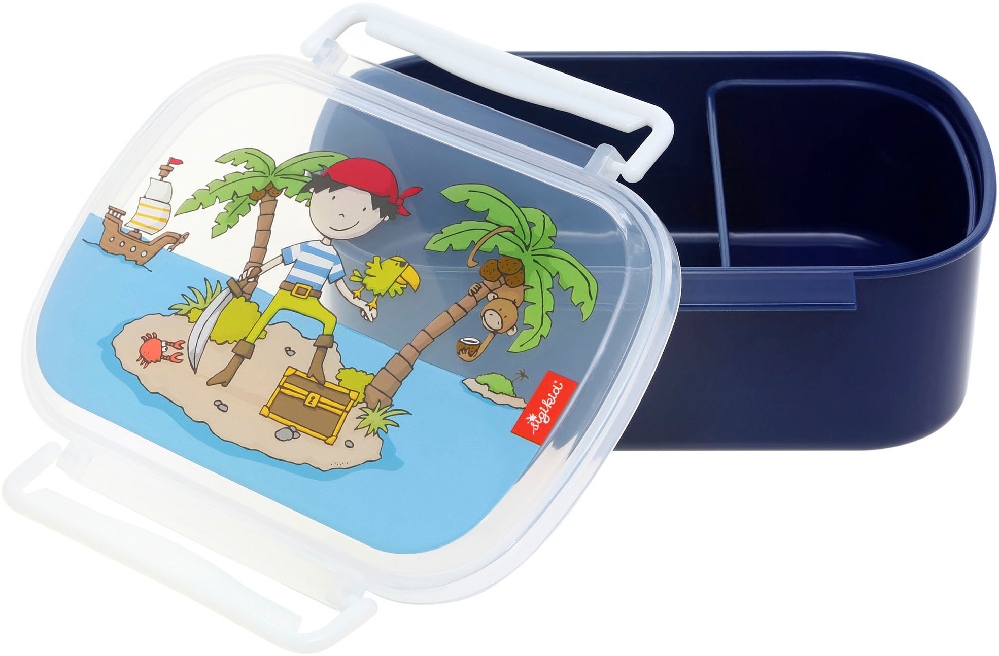 Sigikid Lunchbox »Sammy Samoa blau«, (2 tlg.)