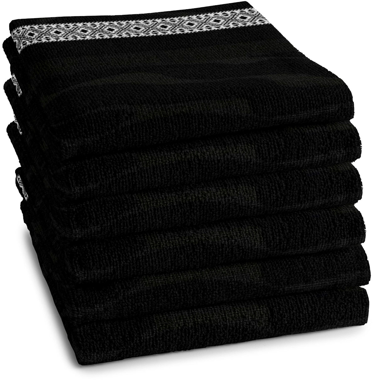 DDDDD Geschirrtuch "DDDDD Küchentuch Africa 50 x 55 Schwarz (6er-Pack)" sch günstig online kaufen