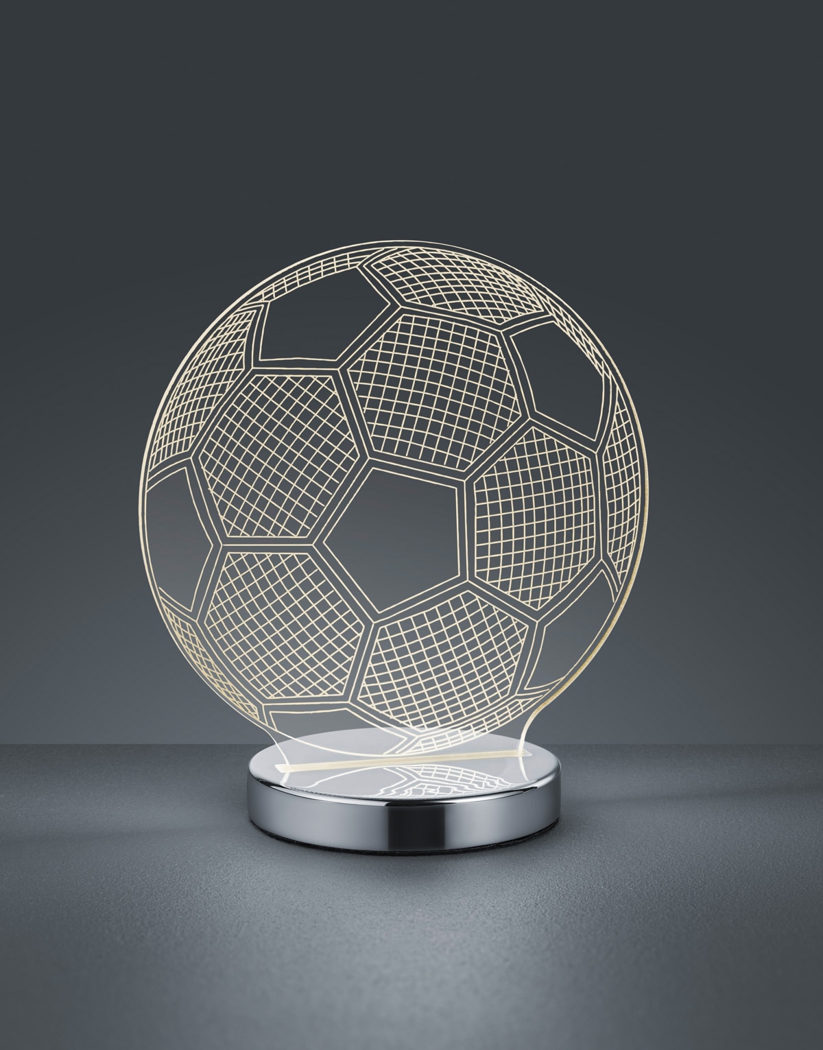 TRIO Leuchten LED Tischleuchte »Ball«, 1 flammig-flammig, Tischlampe in Fussball-Optik, Lichtfarbe wechselbar 3000 bis 5000 K