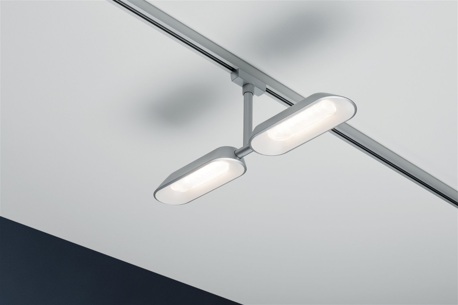 Paulmann Schienensystem-Leuchten »URail Schienenspot Dipper 2x650lm 2x8W 2700K 230V Chrom matt, Weiß«, (1 tlg.), dimmbar, Einzelspot