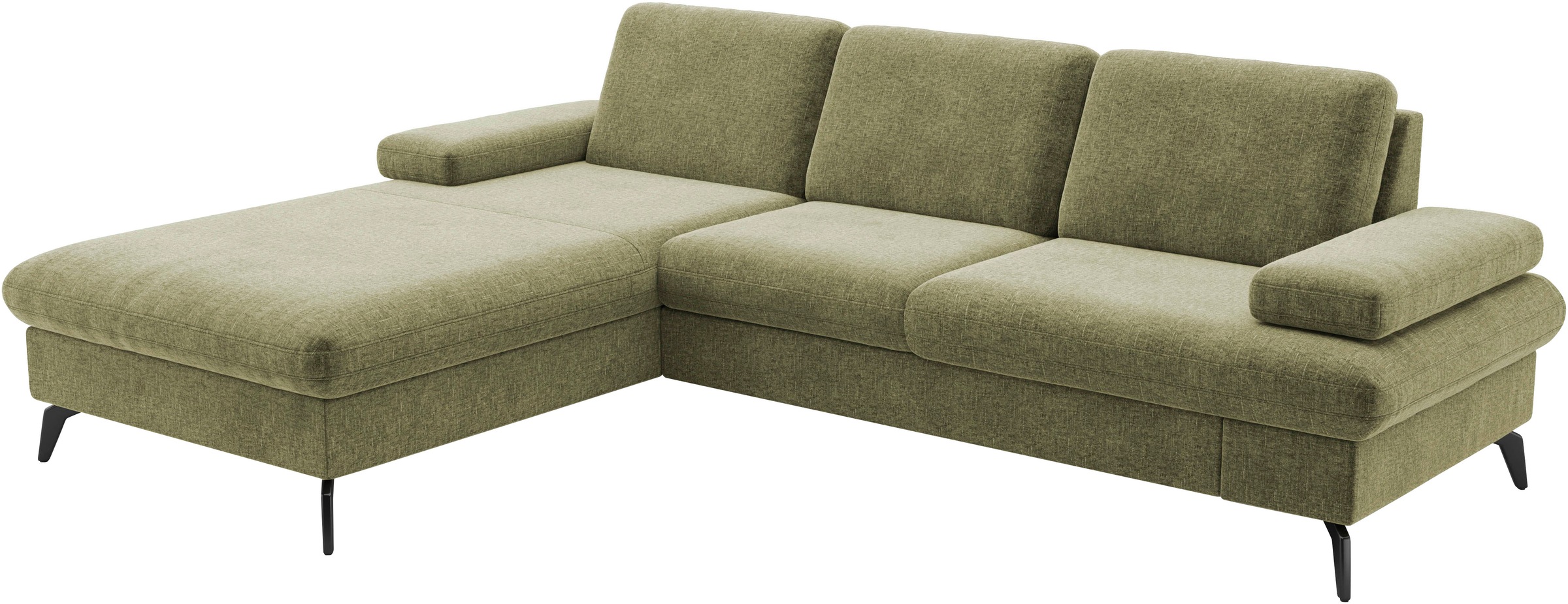 sit&more Ecksofa »Morris Jubi, L-Form«, inkl. Armteilfunktion und 1 Zierkissen, wahlweise mit Bettfunktion