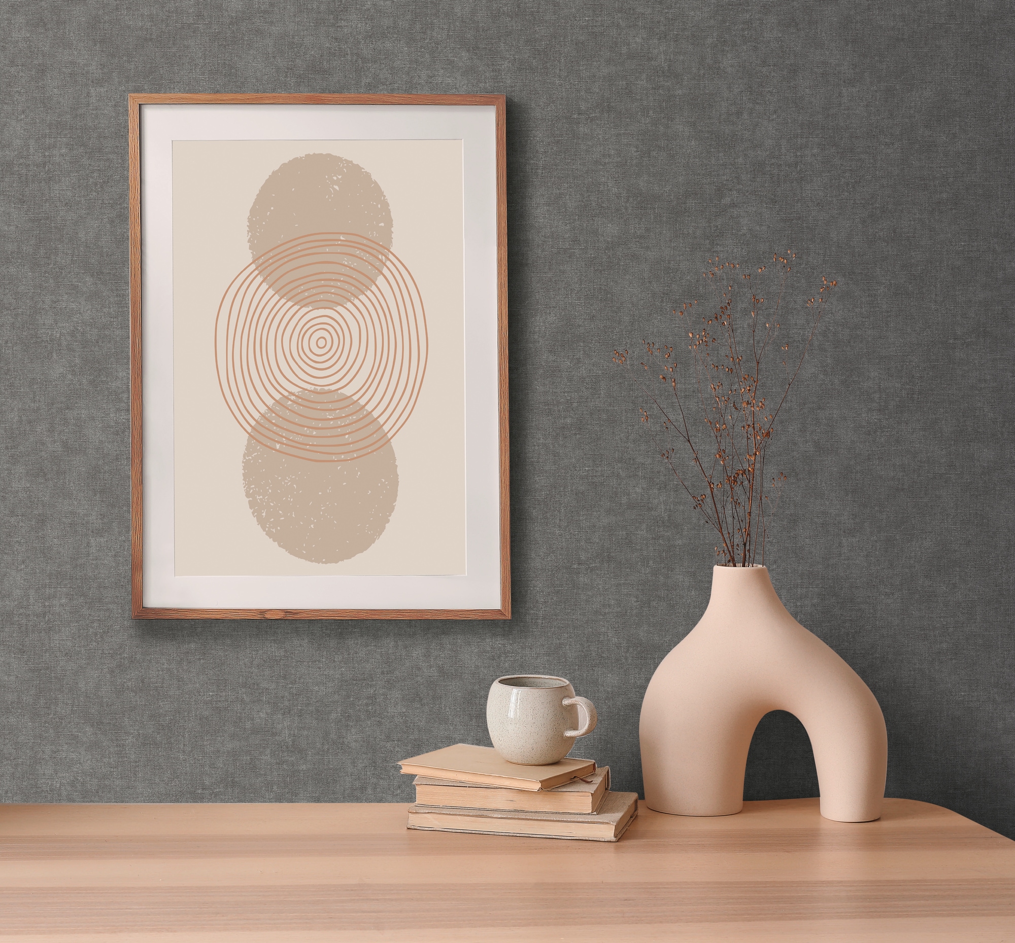 living walls Vliestapete »Smart Surfaces einfarbige Tapete Unitapete Struktur-Optik Landhaus«, matt, Vliestapete Textil-Optik für Schlafzimmer Küche Wohnzimmer Uni Design
