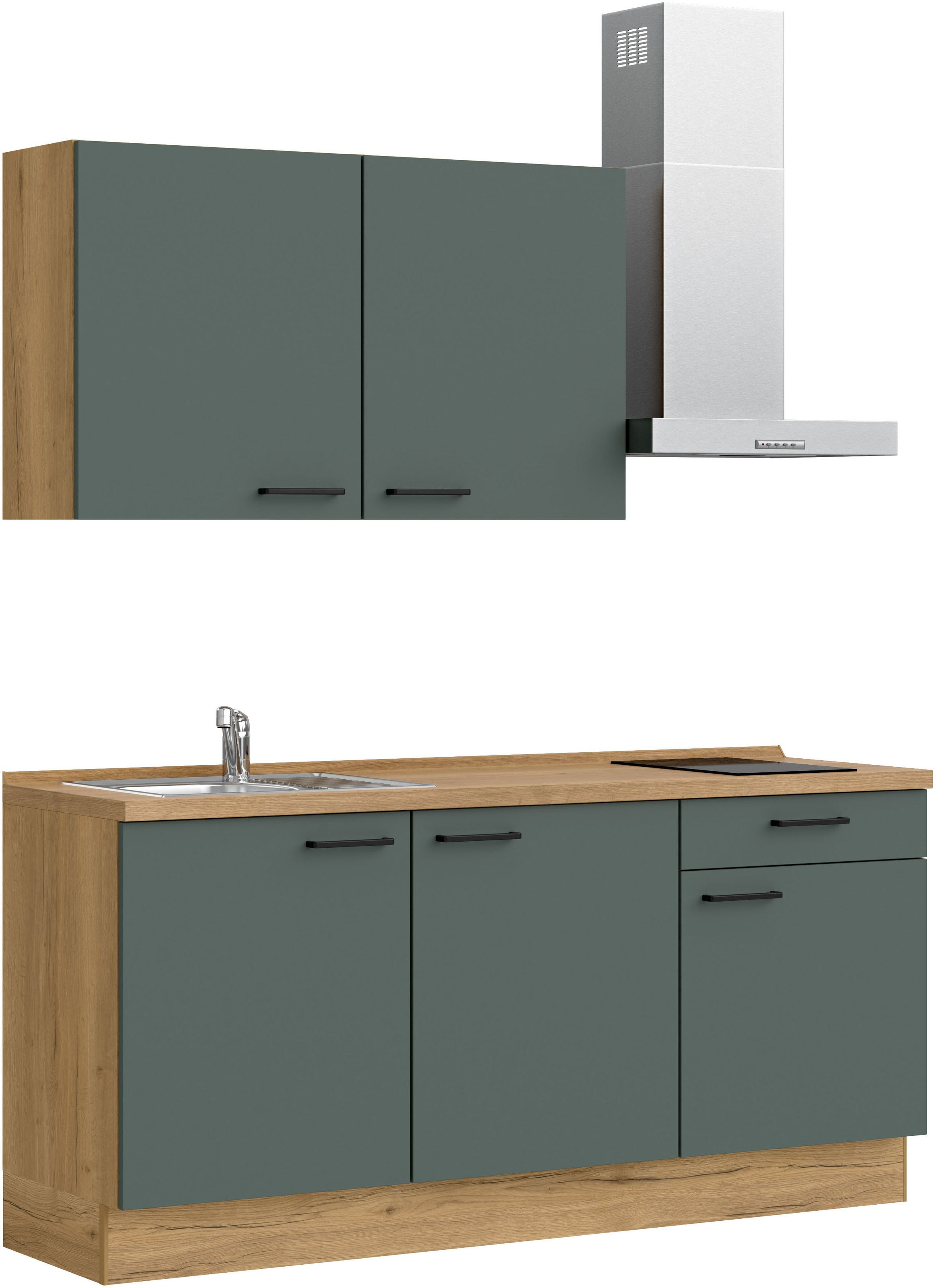 nobilia® Küchenzeile »"Easytouch I"«, vormontiert, Ausrichtung wählbar, Breite 180 cm, wahlw. mit E-Geräten