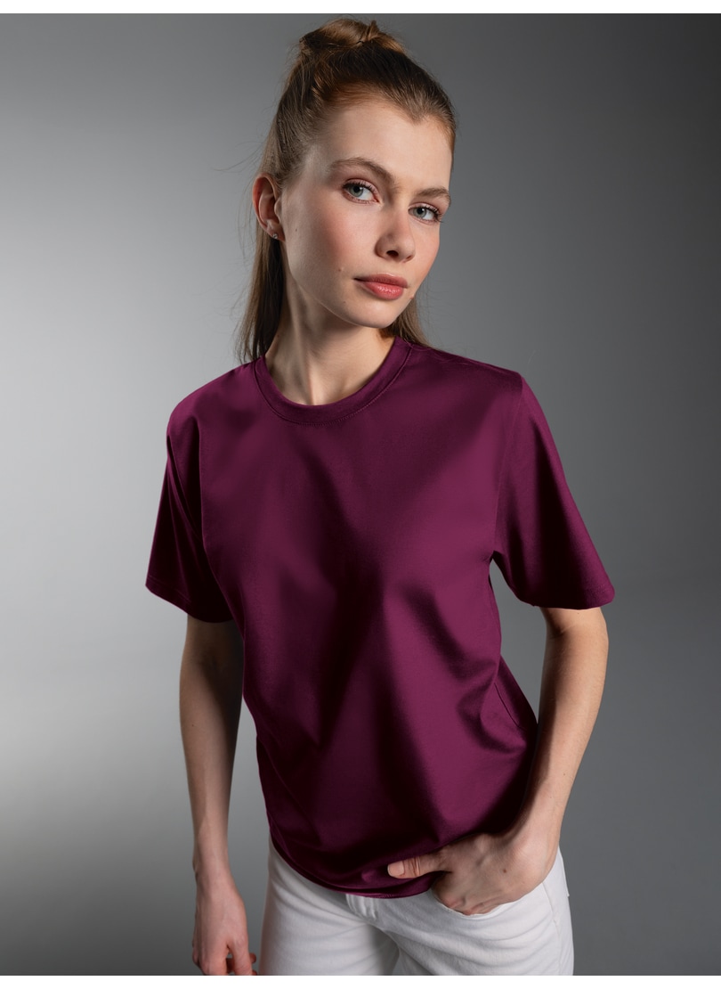 Trigema T-Shirt "TRIGEMA T-Shirt DELUXE Baumwolle" 1 Stk. günstig online kaufen