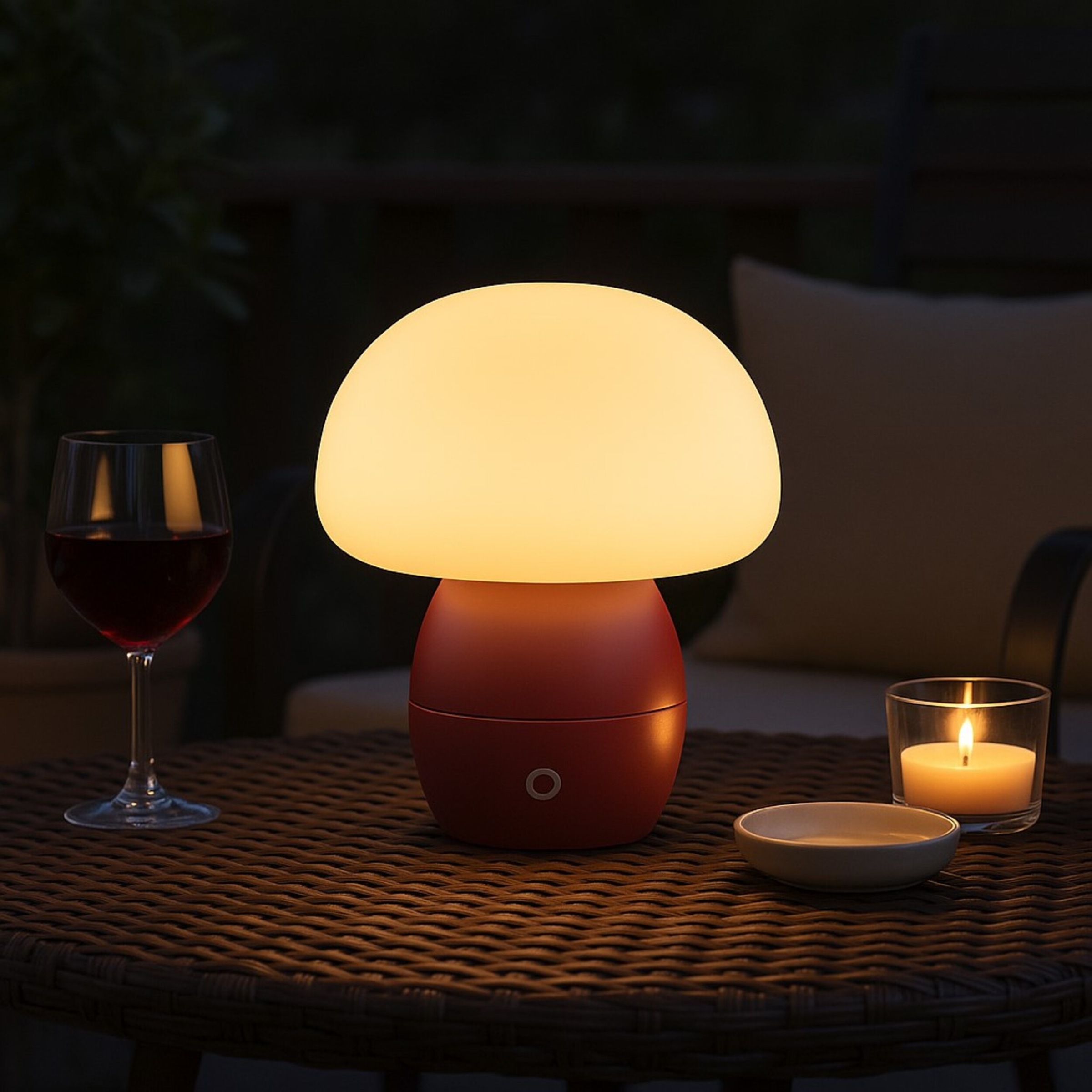 Brilliant LED Tischleuchte »Dupos« LED-Modul 1 Stk. Warmweiß LED Akku-Pilzleuchte, 22cm, 230lm, 2700K, Wireless Charging, dimmbar