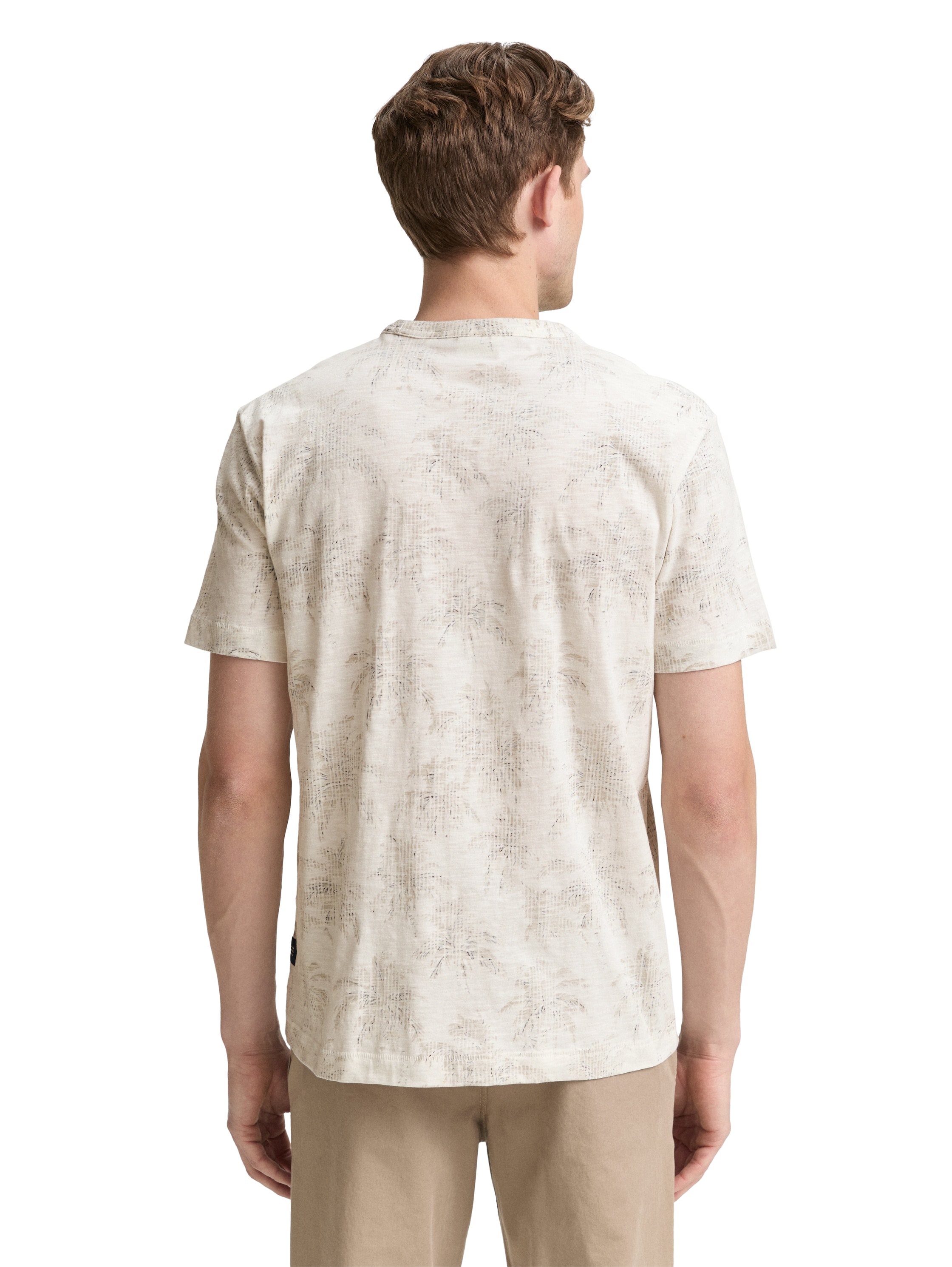 TOM TAILOR T-Shirt, mit All-Over Palmen Print