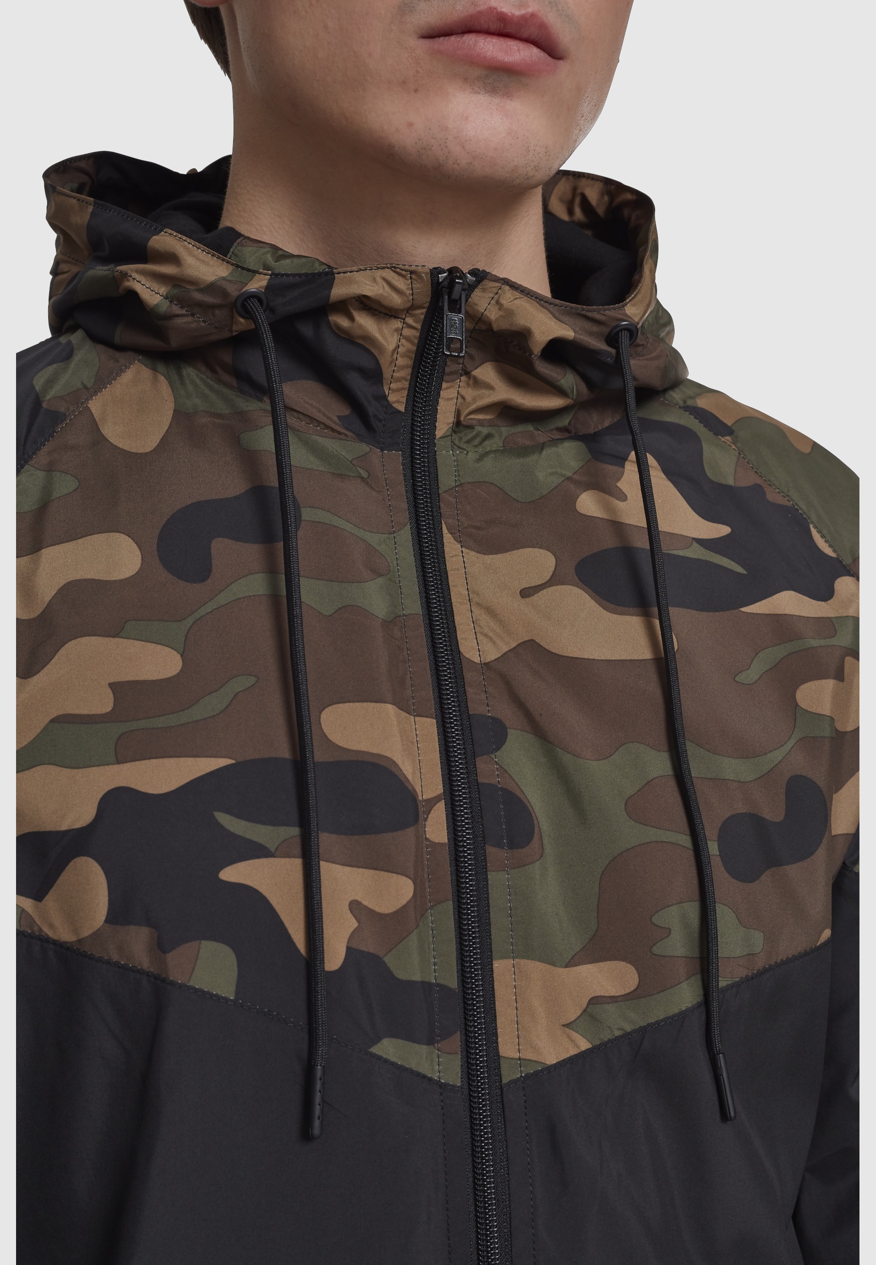 URBAN CLASSICS Anorak »Urban Classics Herren Pattern Arrow Windrunner« 1 Stk. tlg. mit Kapuze