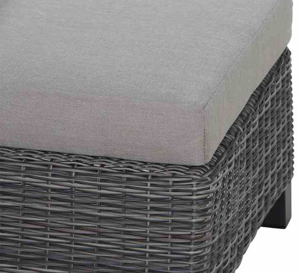 Siena Garden Gartenlounge-Hocker »CORIDO« Gestell Aluminium matt anthrazit inkl. Kissen, charcoal grey